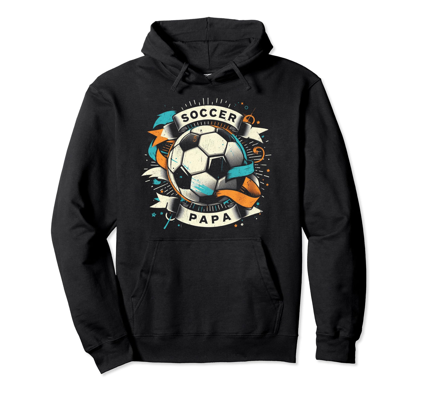 Soccer Papa Family Matching Dad Fathers Hoodie - Minimalist Print Unisex - T-Shirt, Sweatshirt, Hoodie