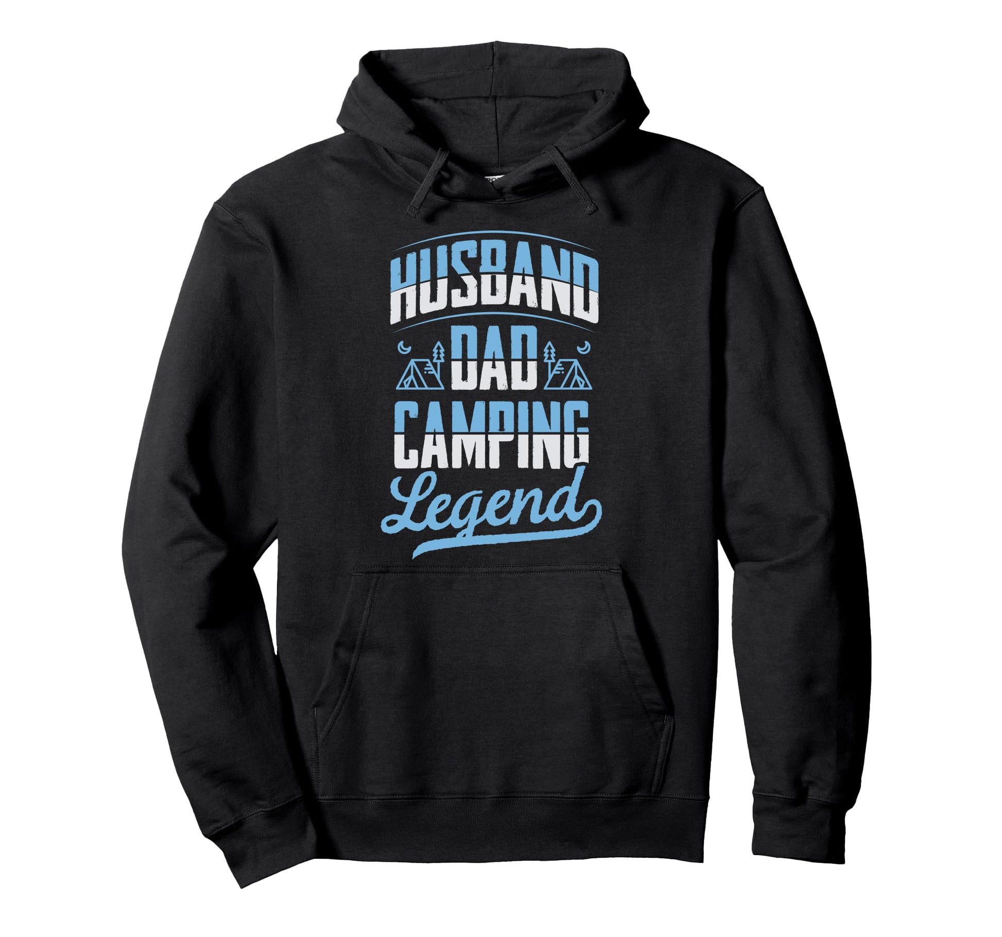 Husband Dad Camping Legend Fathers Day Hoodie - Trendy Graphic for Adults - T-Shirt, Sweatshirt, Hoodie