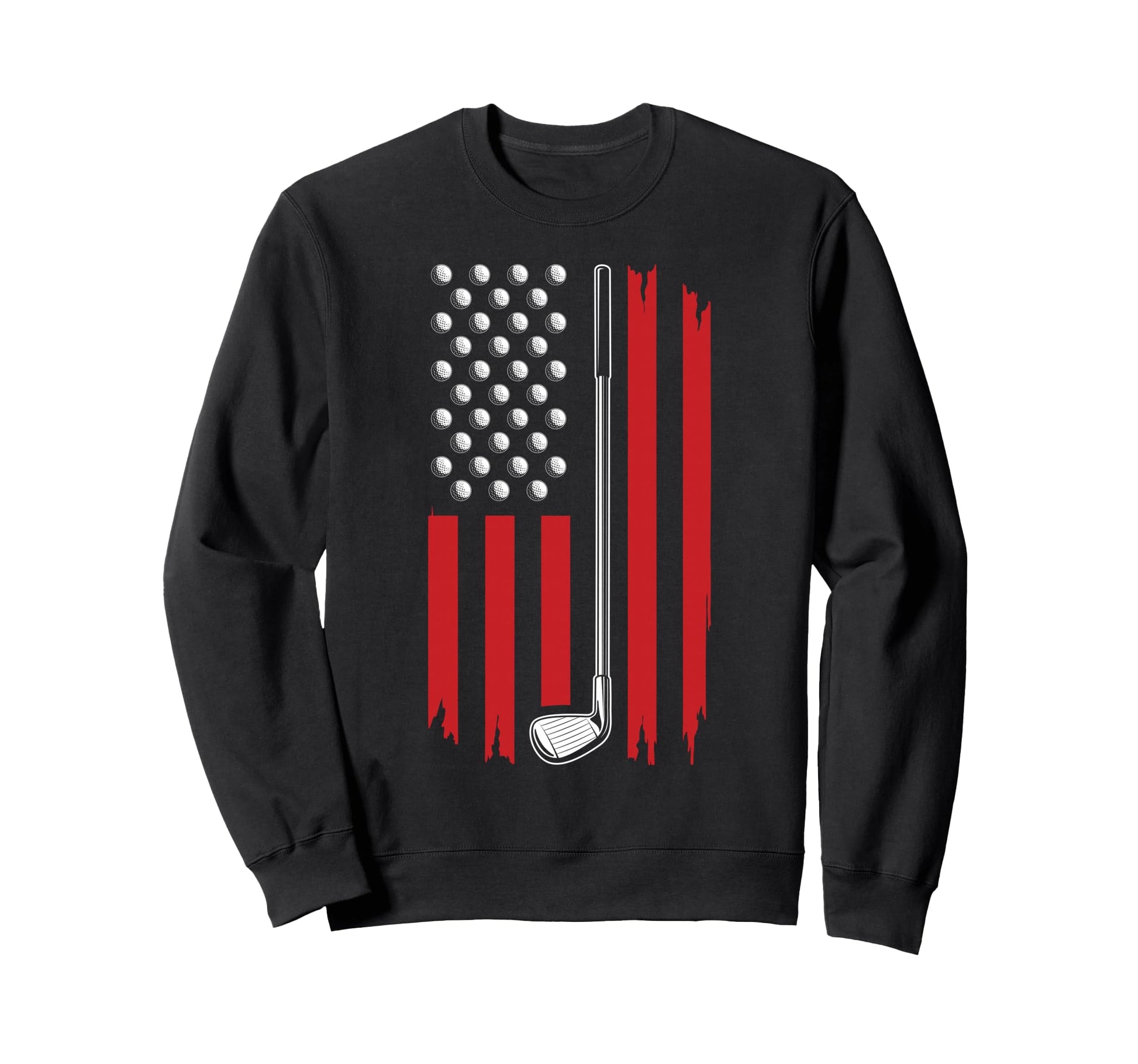 American Flag Golf Funny Golfer Usa Sweatshirt - Minimalist Print Men Women - T-Shirt, Sweatshirt, Hoodie