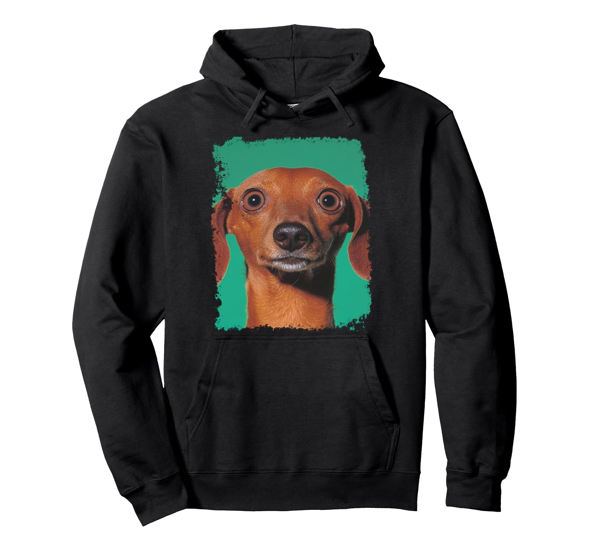 Pop Art Dachshund Face Funny Dog Hoodie - Fun Novelty Design Unisex - T-Shirt, Sweatshirt, Hoodie