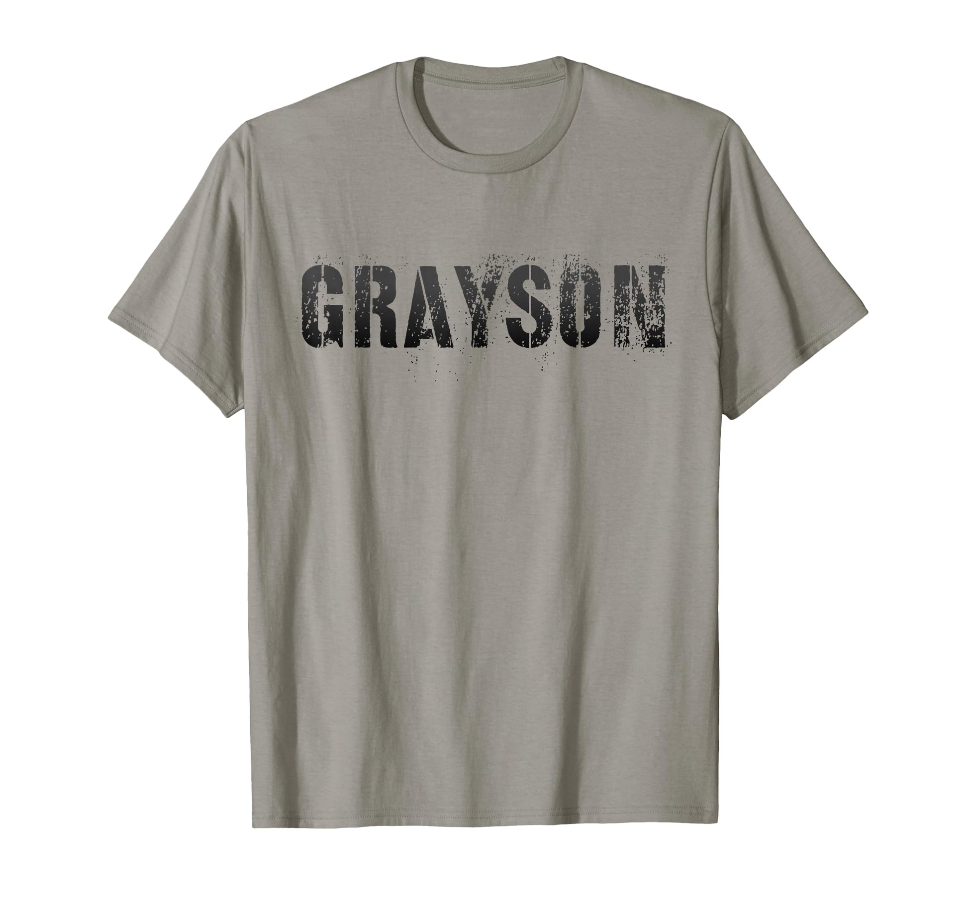 First Name Grayson Military Personalized T-Shirt - Minimalist Print Unisex - T-Shirt, Sweatshirt, Hoodie