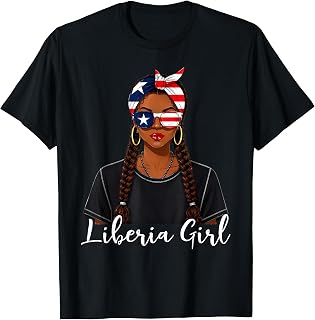 Liberia Flag Outfit for Woman Girl Souvenirs Liberian T-Shirt Unisex T-shirt, Sweatshirt, Hoodie, Long Sleeve Tee - T-Shirt, Sweatshirt, Hoodie