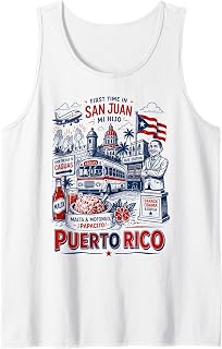 First Time in San Juan Puerto Rico Song Vacation Boricua Tank Top Unisex T-shirt, Sweatshirt, Hoodie, Long Sleeve Tee - T-Shirt, Sweatshirt, Hoodie