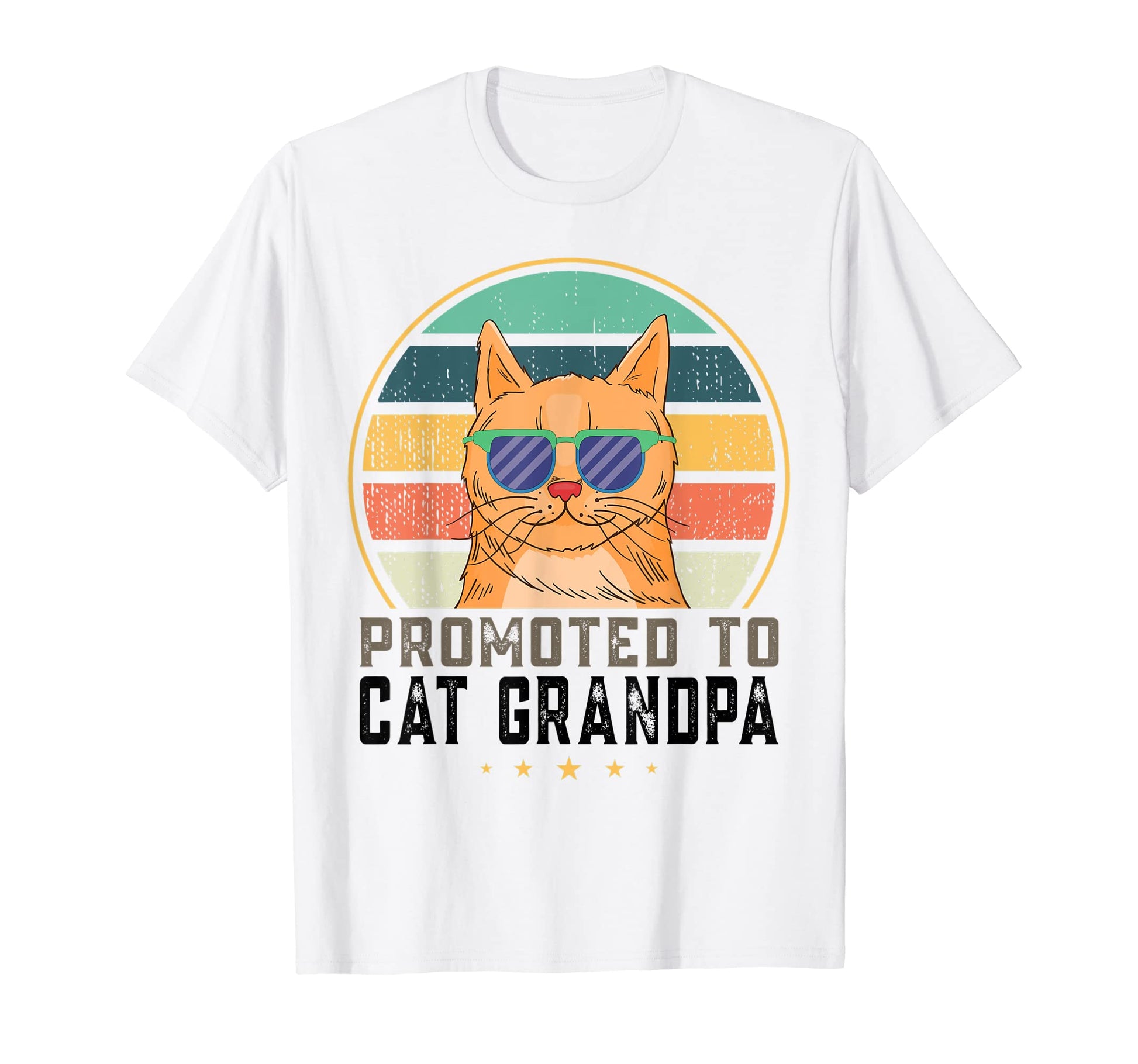 Mens Promoted To Cat Grandpa T-Shirt - Aesthetic Graphic for Adults - T-Shirt, Sweatshirt, Hoodie