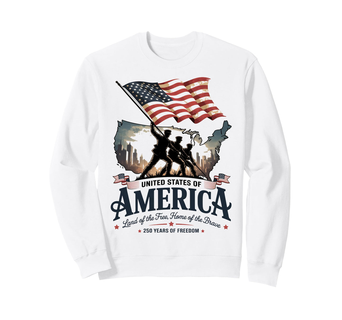 United States 250 Year Sweatshirt - Minimalist Print for Adults - T-Shirt, Sweatshirt, Hoodie