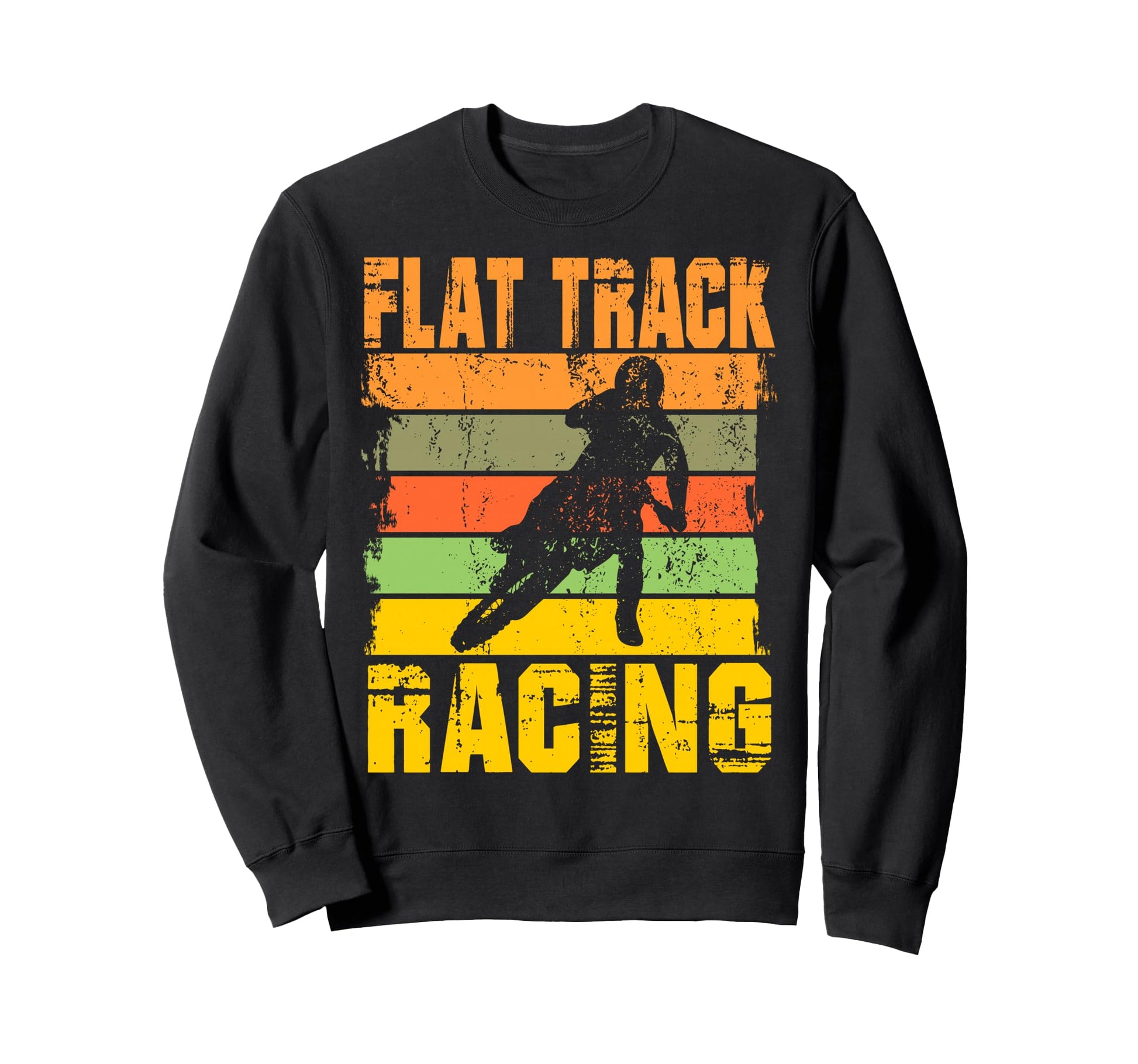 Flat Track Motorcycle Racing Sweatshirt - Aesthetic Graphic for Adults - T-Shirt, Sweatshirt, Hoodie