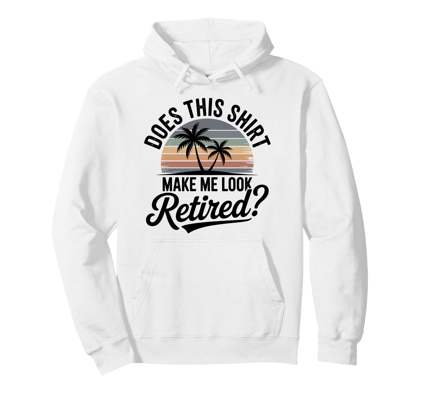 Retired Life Beach Sunset Funny Hoodie - Aesthetic Graphic for Adults - T-Shirt, Sweatshirt, Hoodie