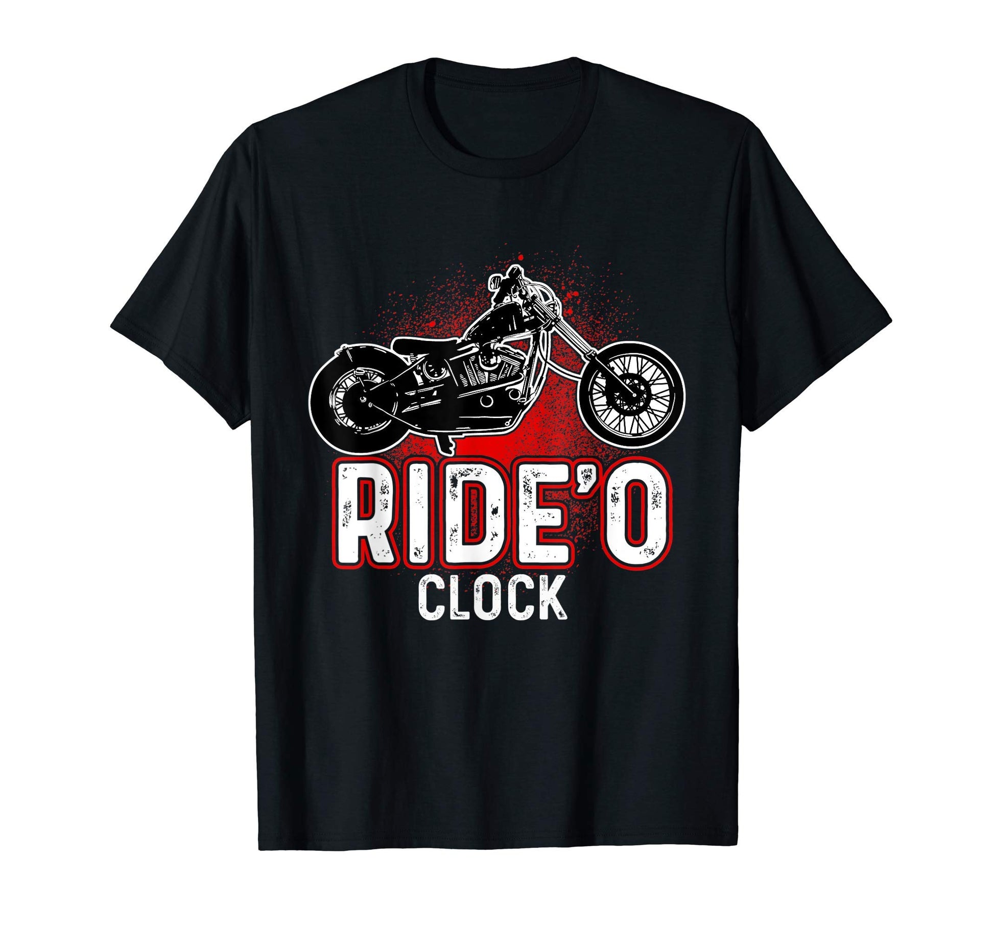 Motorcycle Gift Biker Rideo Clock Ride T-Shirt - Graphic Print for Adults - T-Shirt, Sweatshirt, Hoodie