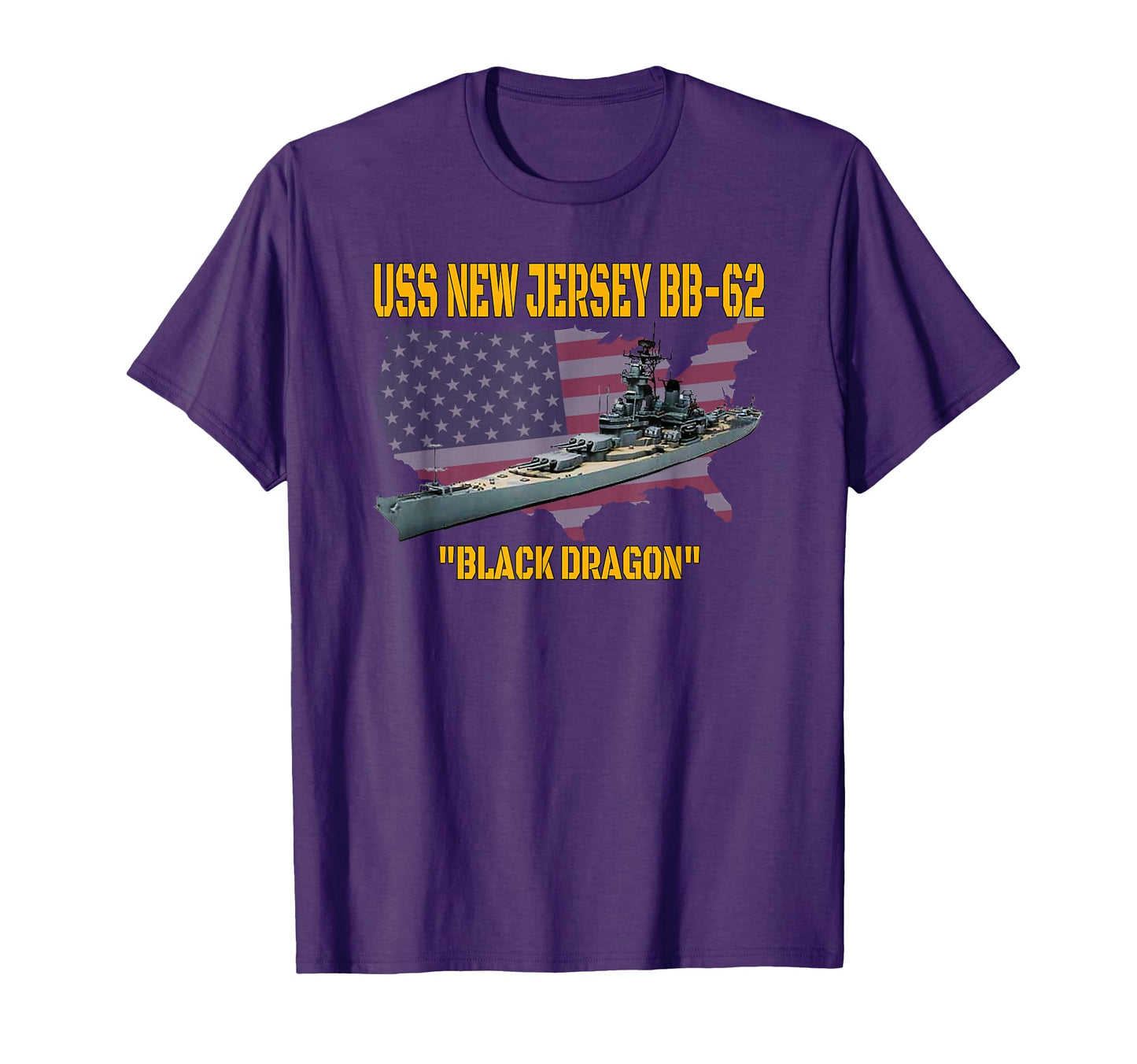 Ww2 Warship Vietnam War Uss New Jersey Bb T-Shirt - Graphic Print Unisex - T-Shirt, Sweatshirt, Hoodie