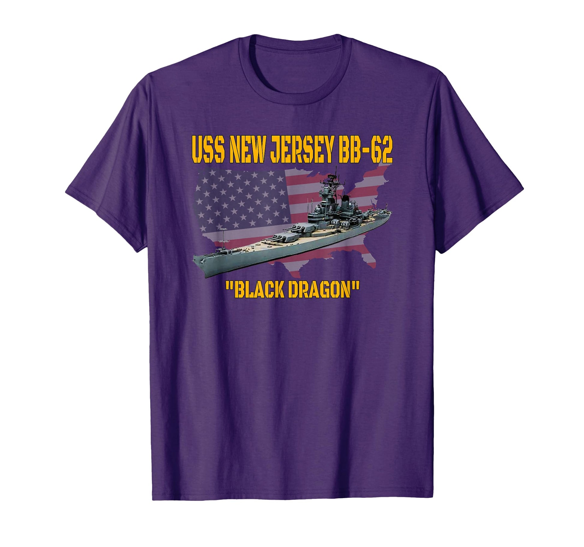 Ww2 Warship Vietnam War Uss New Jersey Bb T-Shirt - Graphic Print Unisex - T-Shirt, Sweatshirt, Hoodie