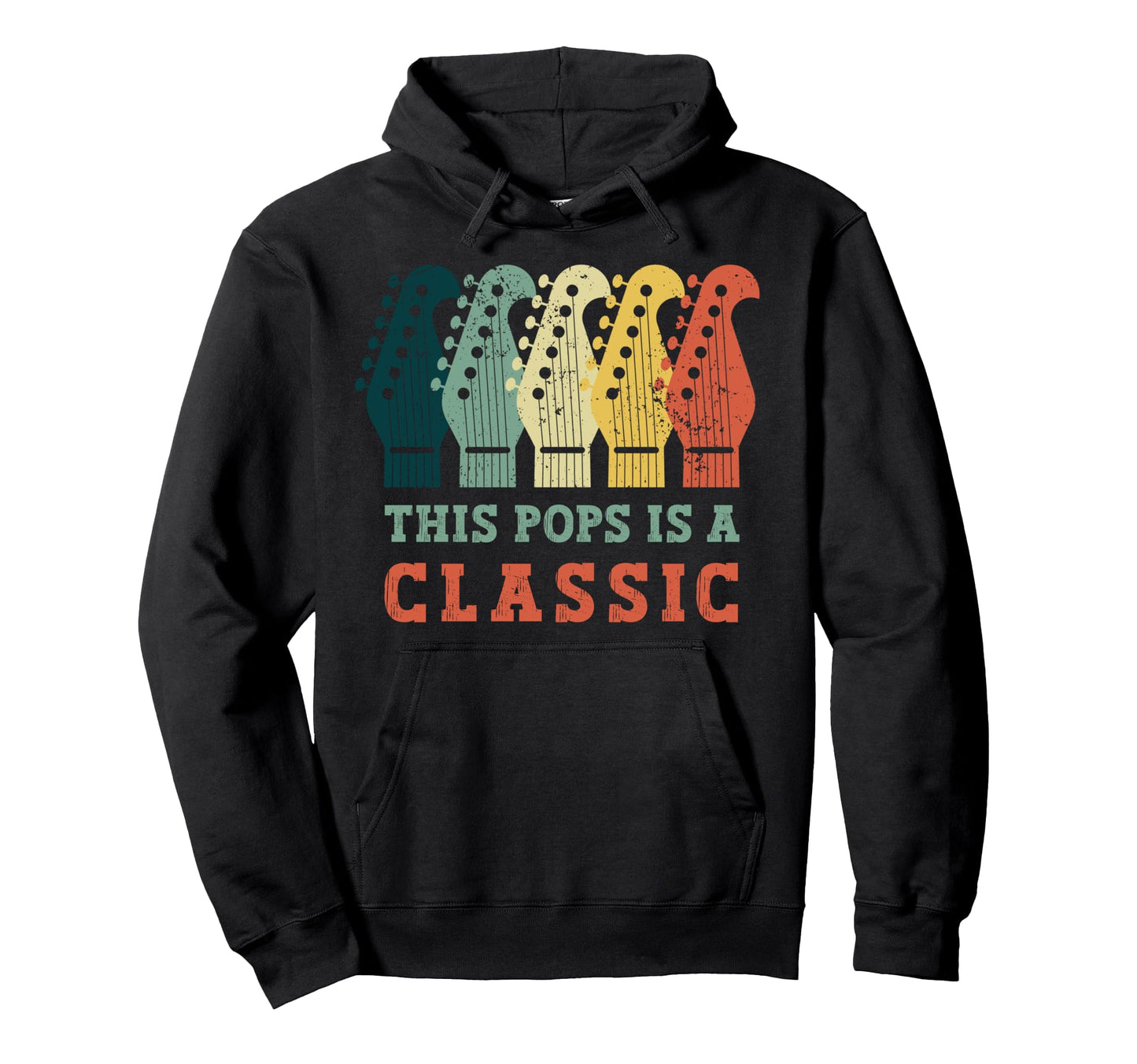 This Pops Is Guitar Fathers Day Hoodie - Casual Everyday Wear Men Women - T-Shirt, Sweatshirt, Hoodie