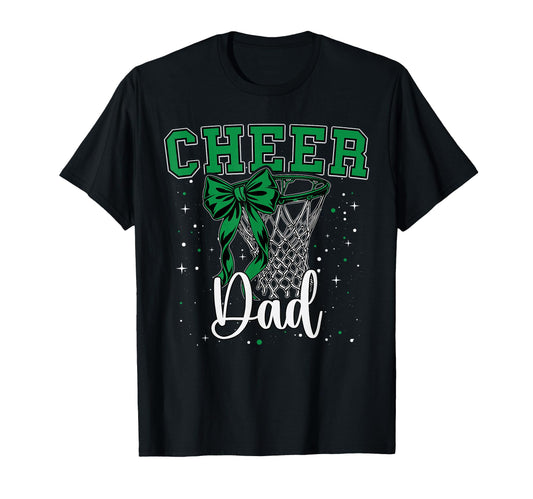 Cheer Dad Papa Bow Sport Basketball T-Shirt - Minimalist Print Men Women - T-Shirt, Sweatshirt, Hoodie
