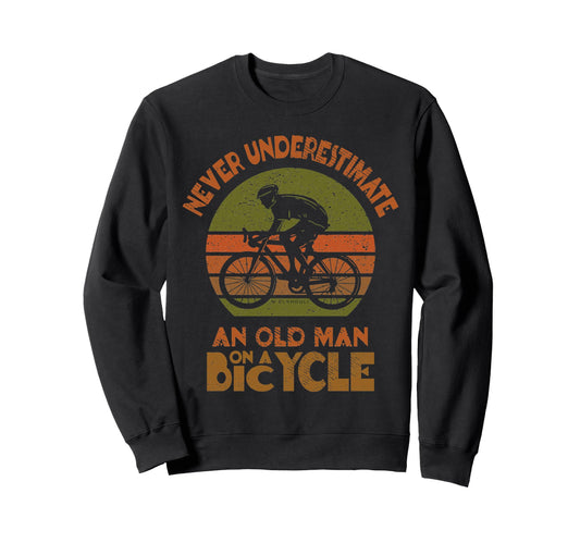 Bike Lovers Fathers Day Old Sweatshirt - Aesthetic Graphic Men Women - T-Shirt, Sweatshirt, Hoodie