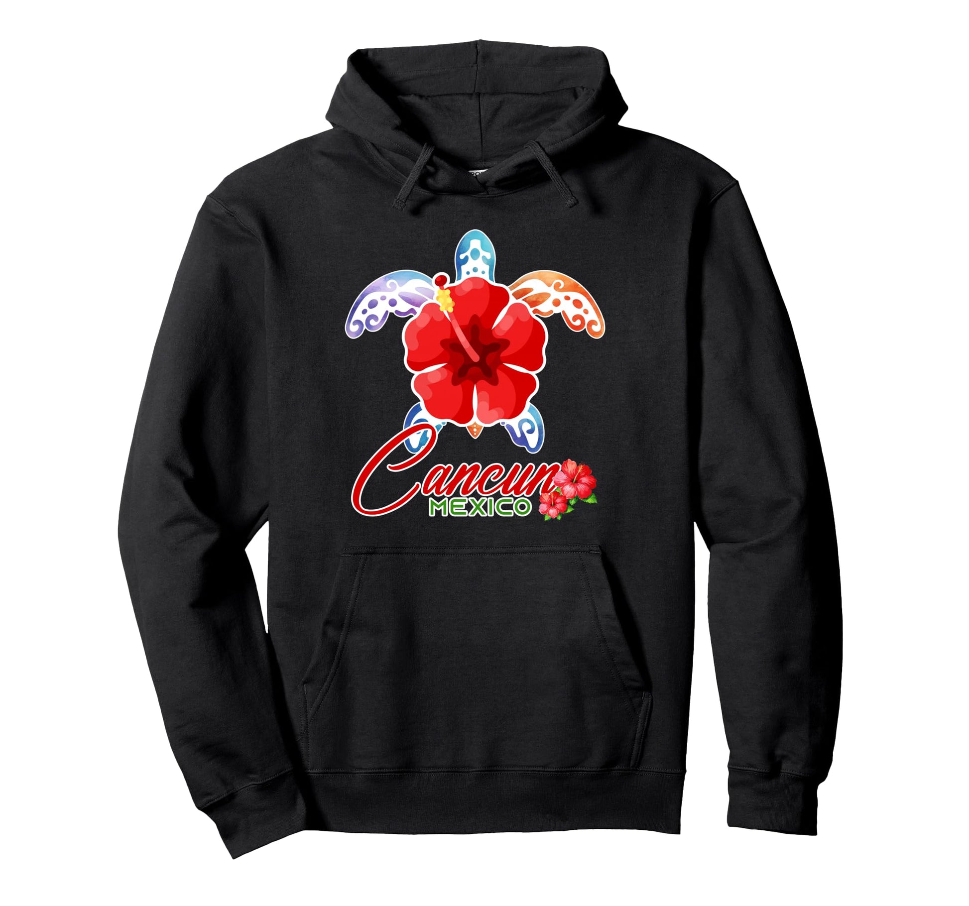 Cancun Sea Turtle Tropical Mexico Beach Hoodie - Novelty Apparel Men Women - T-Shirt, Sweatshirt, Hoodie