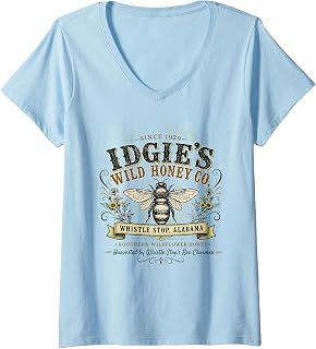 Women's Idgie's Wild Honey Co Southern Whistle Stop Caf Vintage V-Neck T-Shirt Unisex T-shirt, Sweatshirt, Hoodie, Long Sleeve Tee - T-Shirt, Sweatshirt, Hoodie