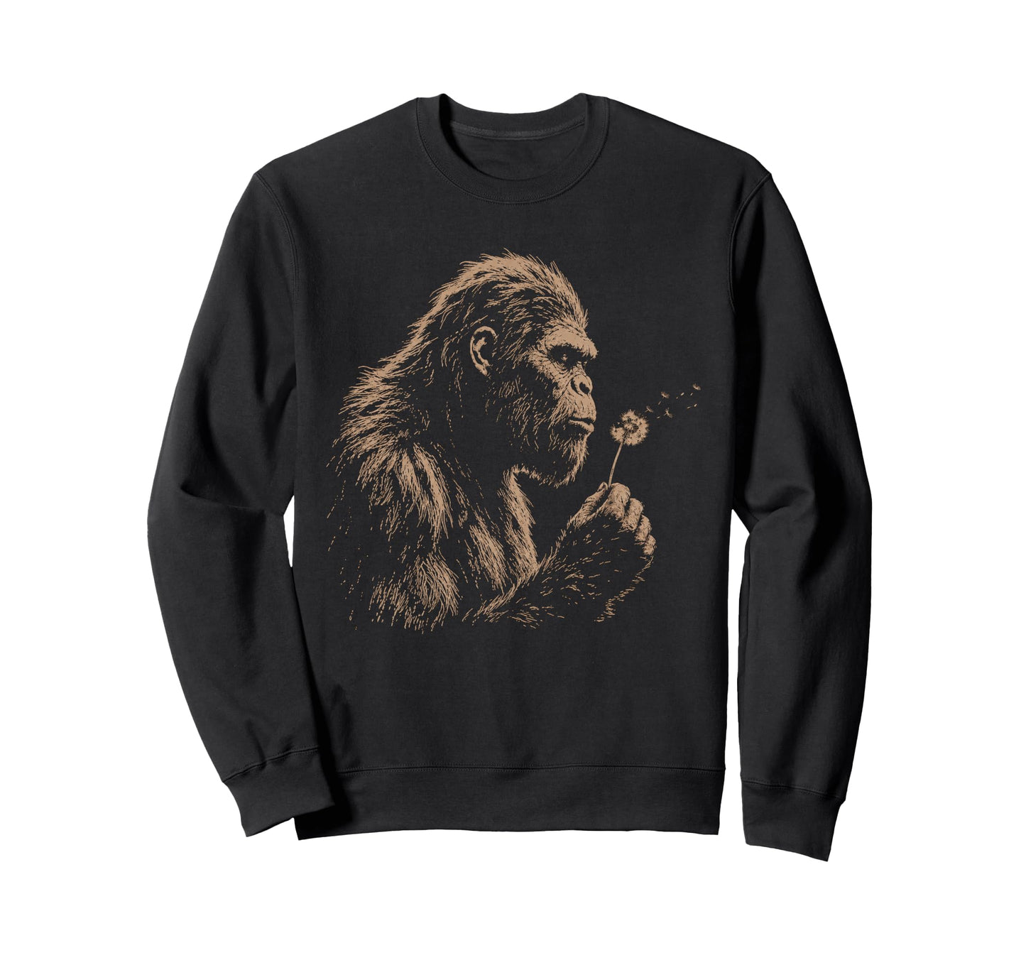 Blowing Wishes Funny Bigfoot Sweatshirt - Custom Art Print for Adults - T-Shirt, Sweatshirt, Hoodie