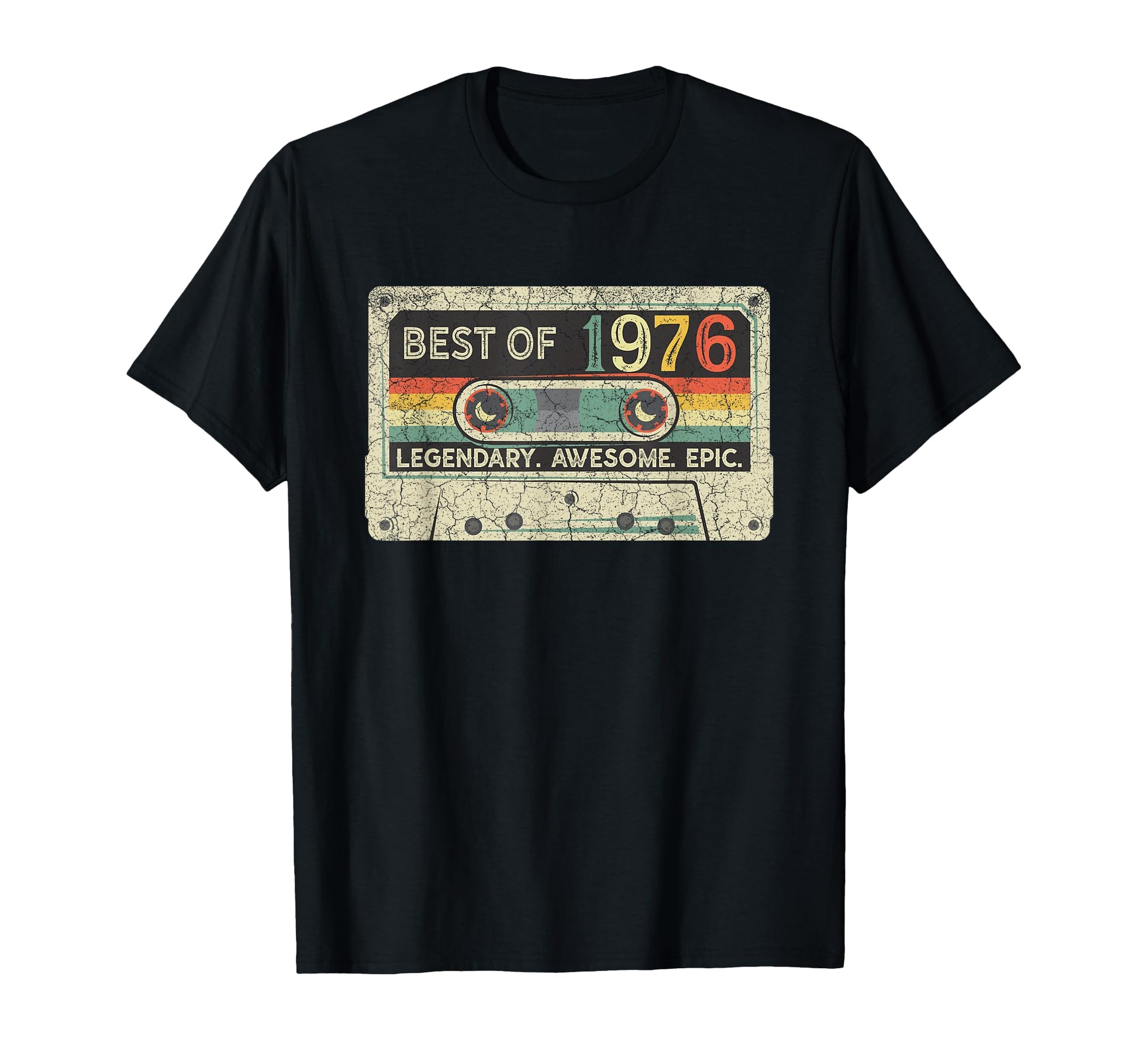 1976 Cassette Tape 46Th Birthday T-Shirt - Novelty Apparel for Adults - T-Shirt, Sweatshirt, Hoodie