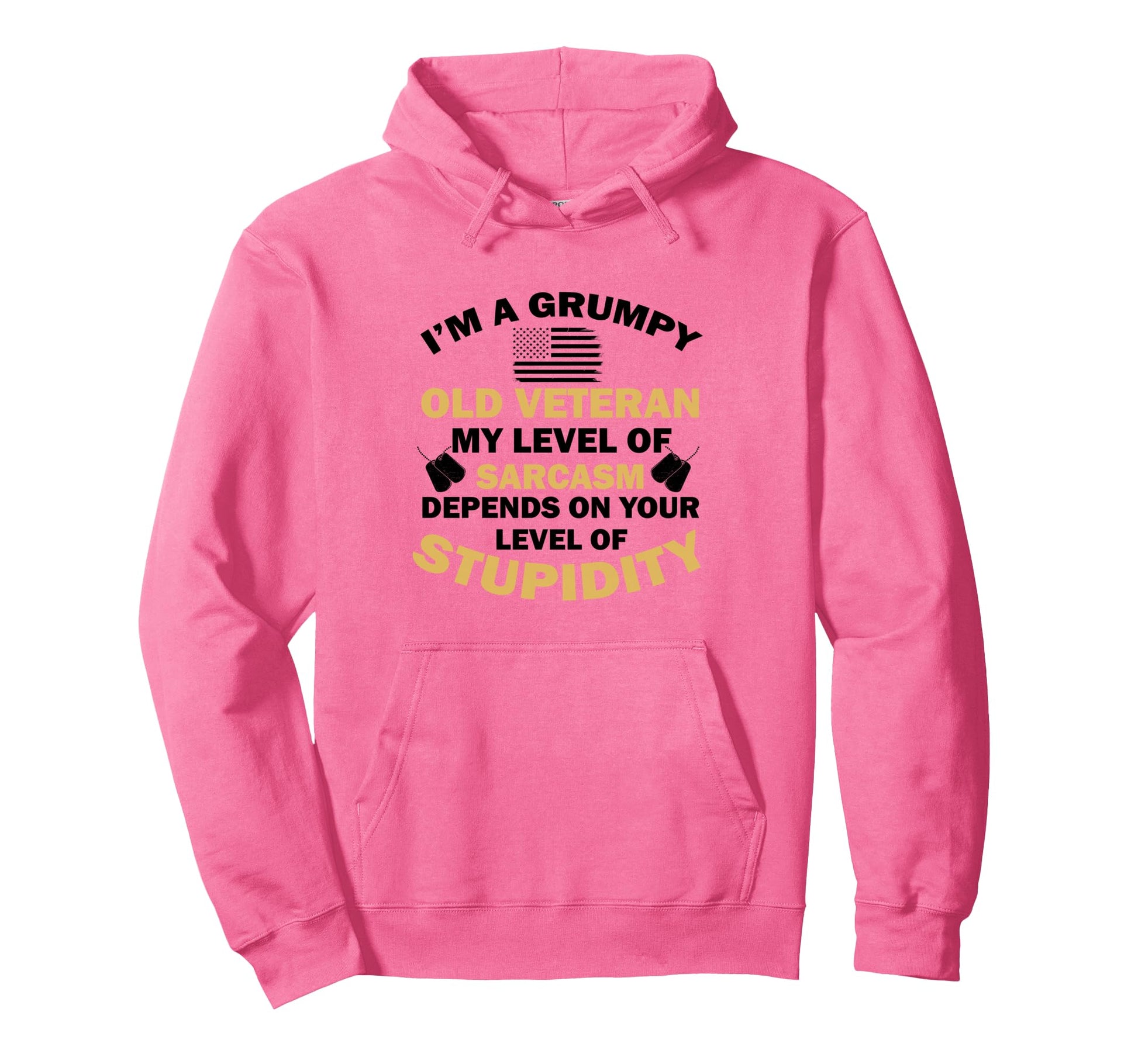 Grumpy Old Veteran Funny Level Hoodie - Streetwear Style for Adults - T-Shirt, Sweatshirt, Hoodie
