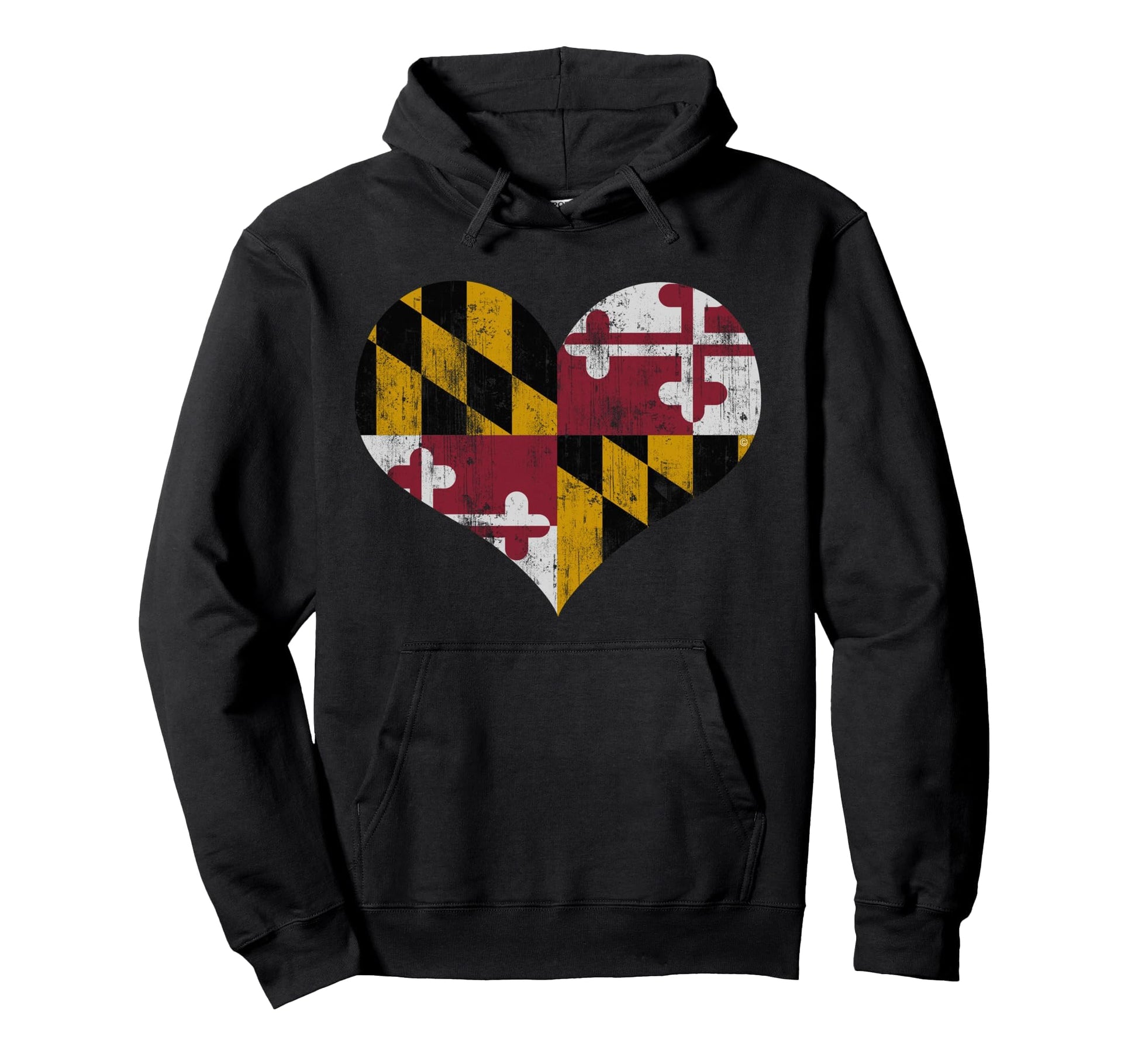 Maryland Heart Flag And Hoodie - Unique Graphic Men Women - T-Shirt, Sweatshirt, Hoodie