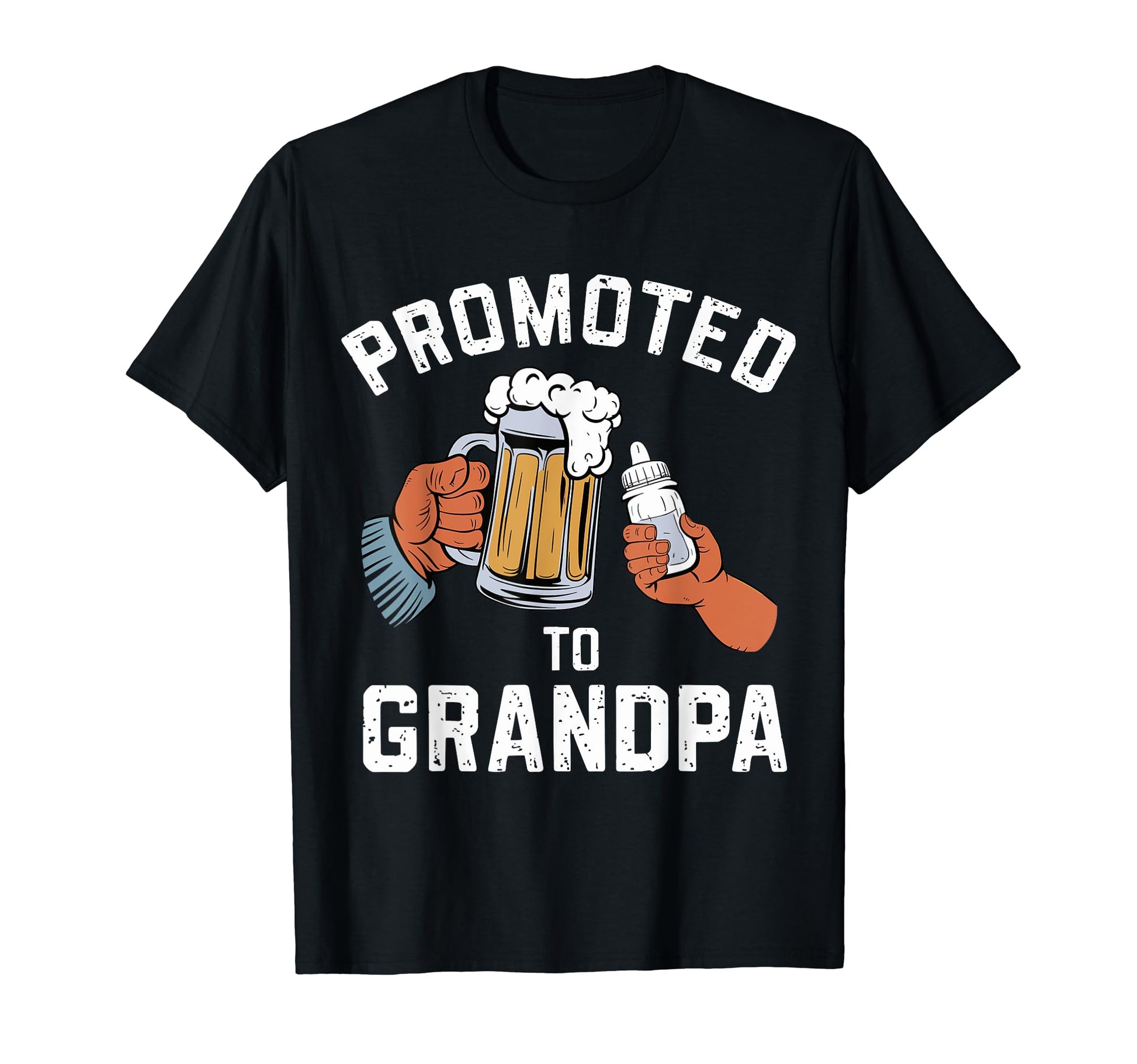 Promoted To Grandpa Grandparents T-Shirt - Unique Graphic Men Women - T-Shirt, Sweatshirt, Hoodie