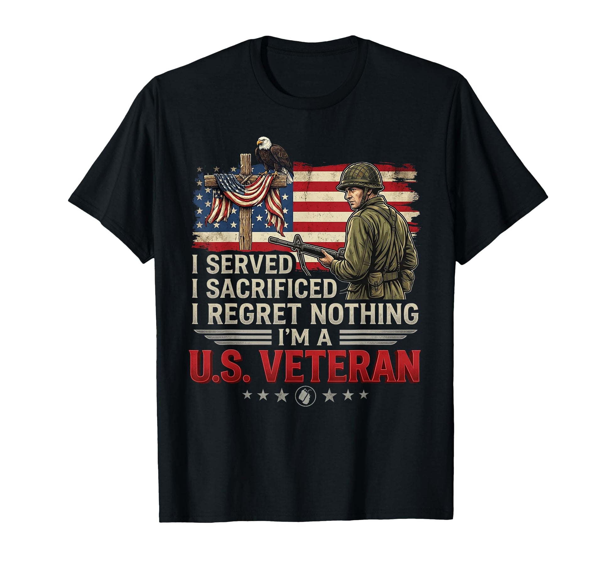 I Served I Sacrificed I Regret T-Shirt - Custom Art Print for Adults - T-Shirt, Sweatshirt, Hoodie