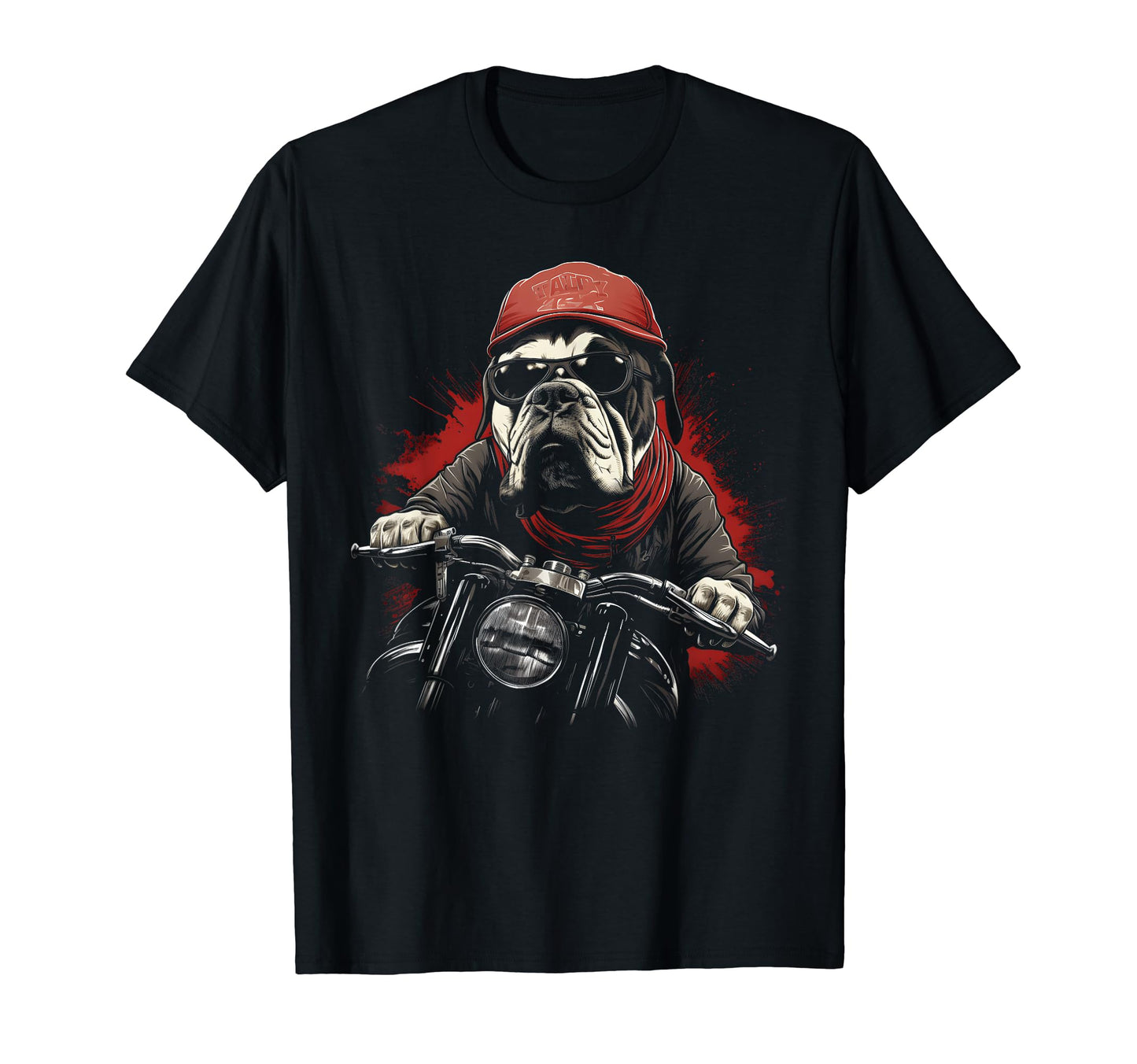 Motorcycle Dad Biker Dog Bulldog Dad T-Shirt - Graphic Print Men Women - T-Shirt, Sweatshirt, Hoodie