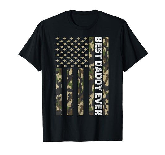 Best Daddy Ever Husband Camo American T-Shirt - Novelty Apparel for Adults - T-Shirt, Sweatshirt, Hoodie