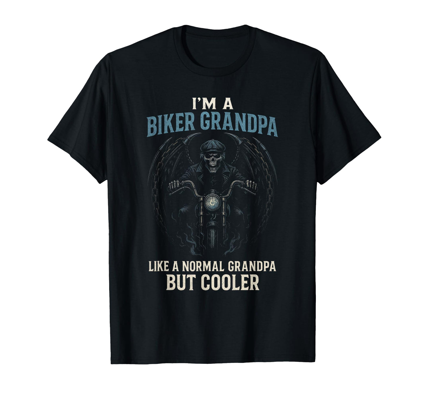Im Biker Grandpa Motorcycle Skull Wings T-Shirt - Graphic Print Men Women - T-Shirt, Sweatshirt, Hoodie