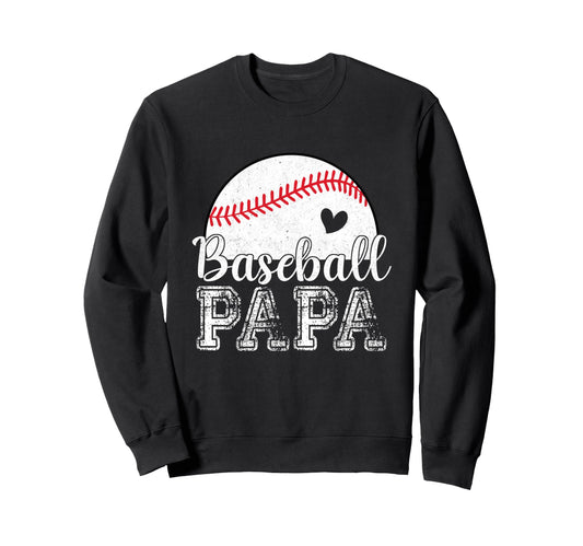 Baseball Papa Gifts Fathers Day Sweatshirt - Trendy Graphic Unisex - T-Shirt, Sweatshirt, Hoodie