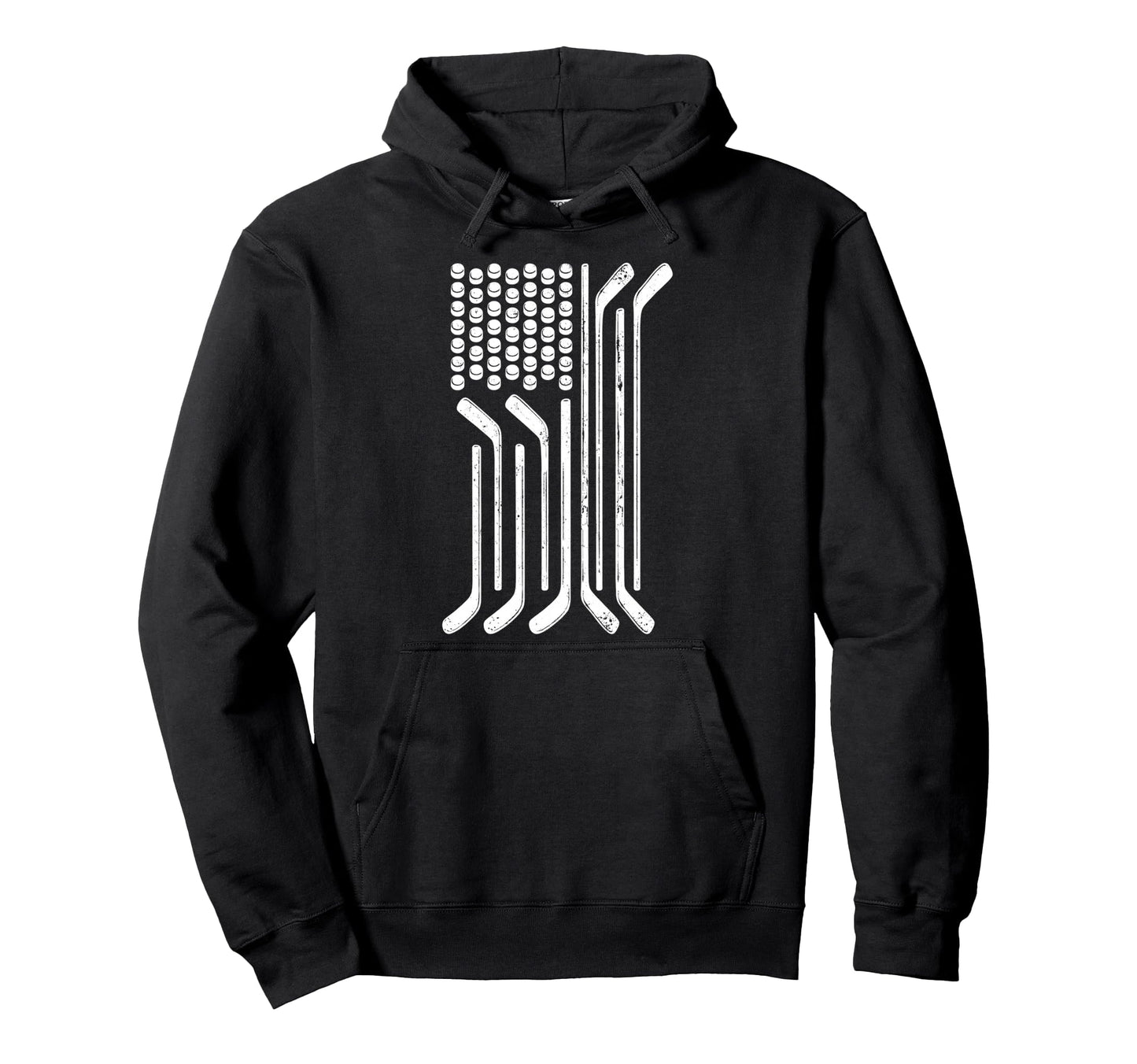 Usa Flag American Ice Hockey Hoodie - Fun Novelty Design for Adults - T-Shirt, Sweatshirt, Hoodie