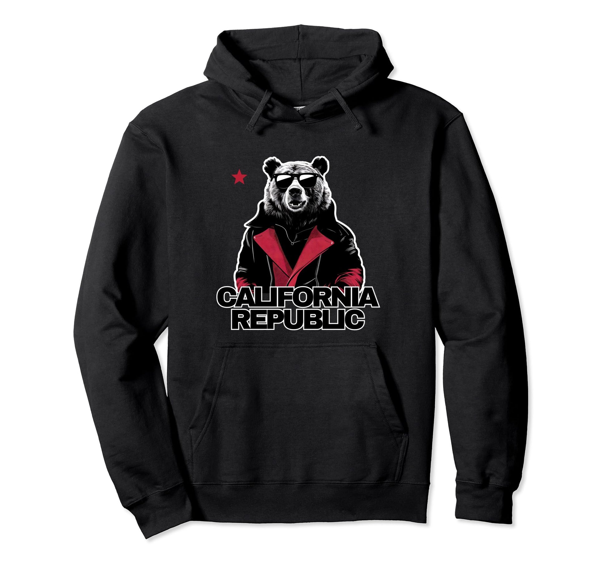 California Republic Grizzly Bear Pop Art Hoodie - Graphic Print Men Women - T-Shirt, Sweatshirt, Hoodie