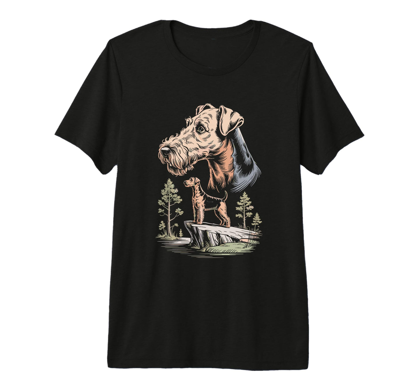 Mom Dad Airedale Terrier Dog Owner T-Shirt - Fun Novelty Design Unisex - T-Shirt, Sweatshirt, Hoodie
