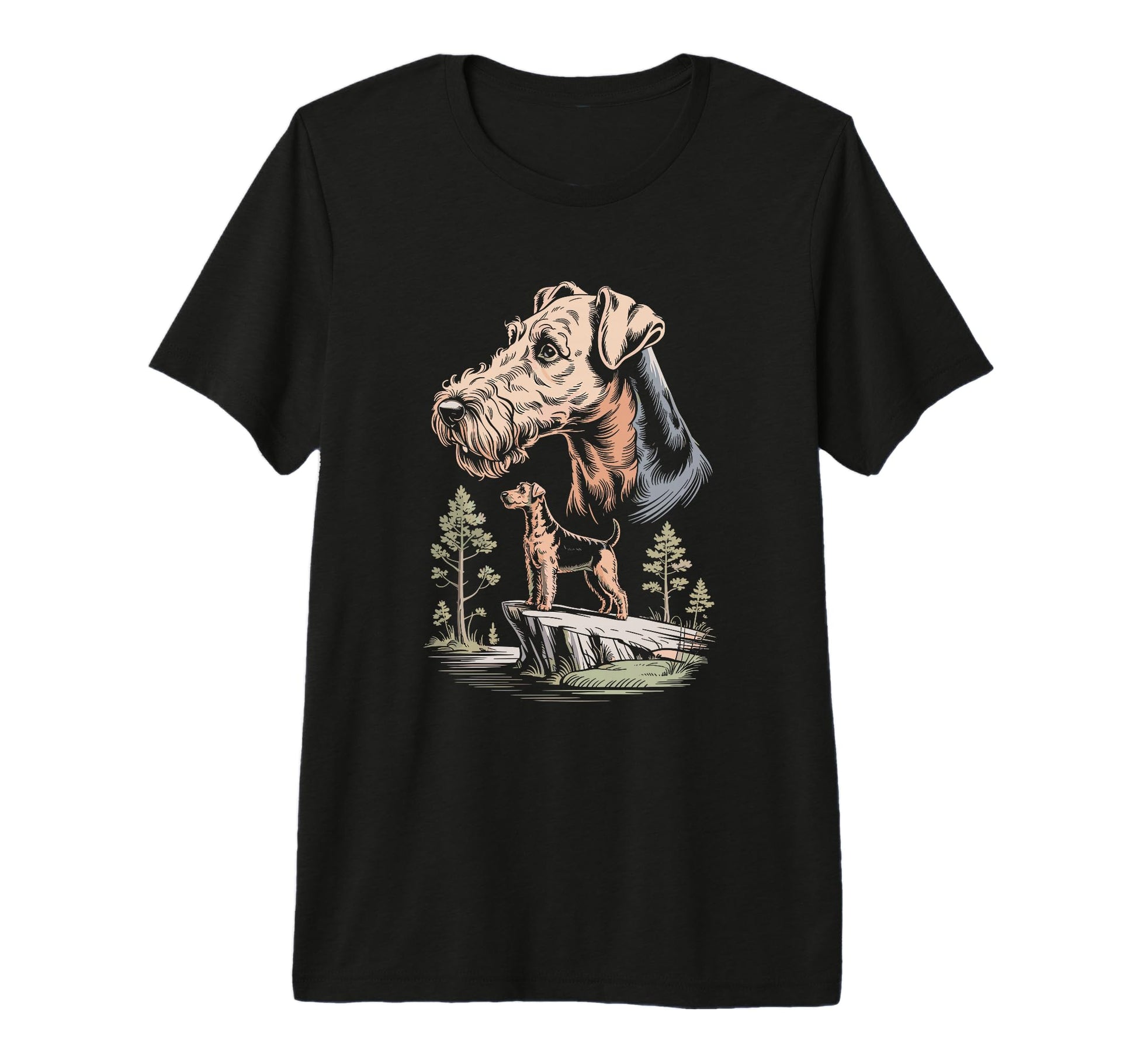 Mom Dad Airedale Terrier Dog Owner T-Shirt - Fun Novelty Design Unisex - T-Shirt, Sweatshirt, Hoodie