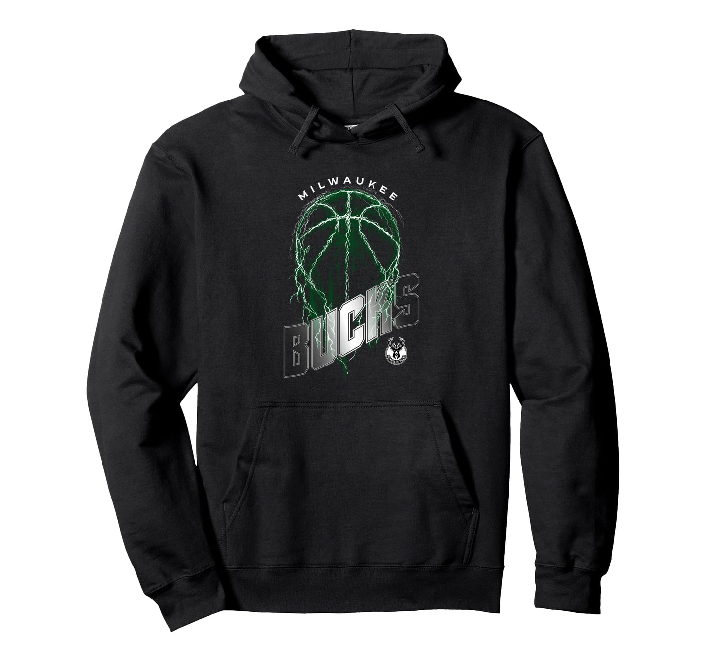 Nba Milwaukee Bucks Lightning Bolt Hoodie - Custom Art Print Men Women - T-Shirt, Sweatshirt, Hoodie