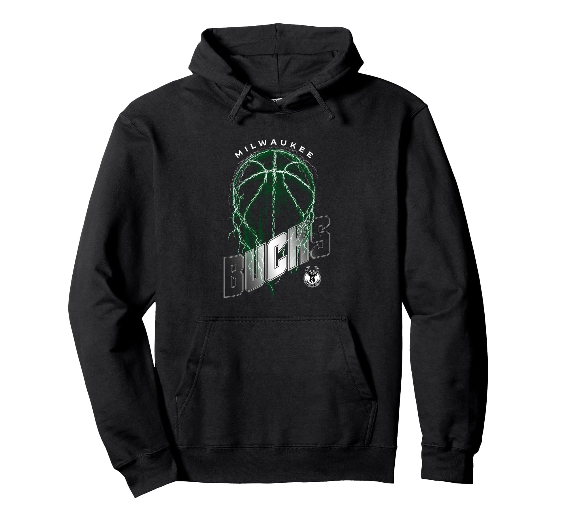 Nba Milwaukee Bucks Lightning Bolt Hoodie - Custom Art Print Men Women - T-Shirt, Sweatshirt, Hoodie