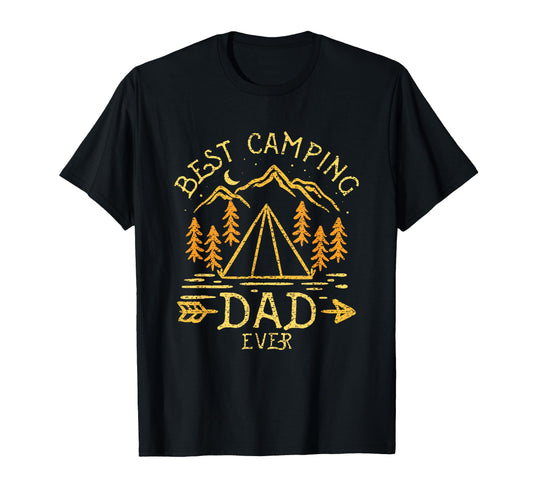 Best Camping Dad Ever Camper Dads T-Shirt - Custom Art Print for Adults - T-Shirt, Sweatshirt, Hoodie