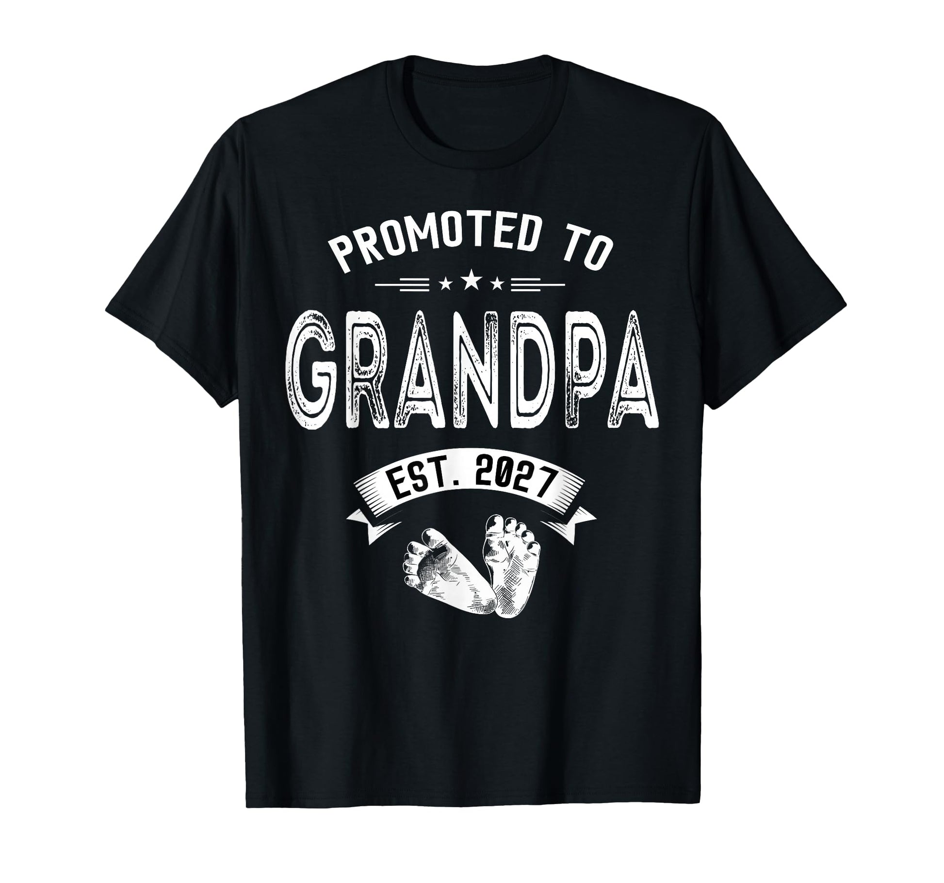 Promoted To Grandpa Est 2027 T-Shirt - Graphic Print Men Women - T-Shirt, Sweatshirt, Hoodie