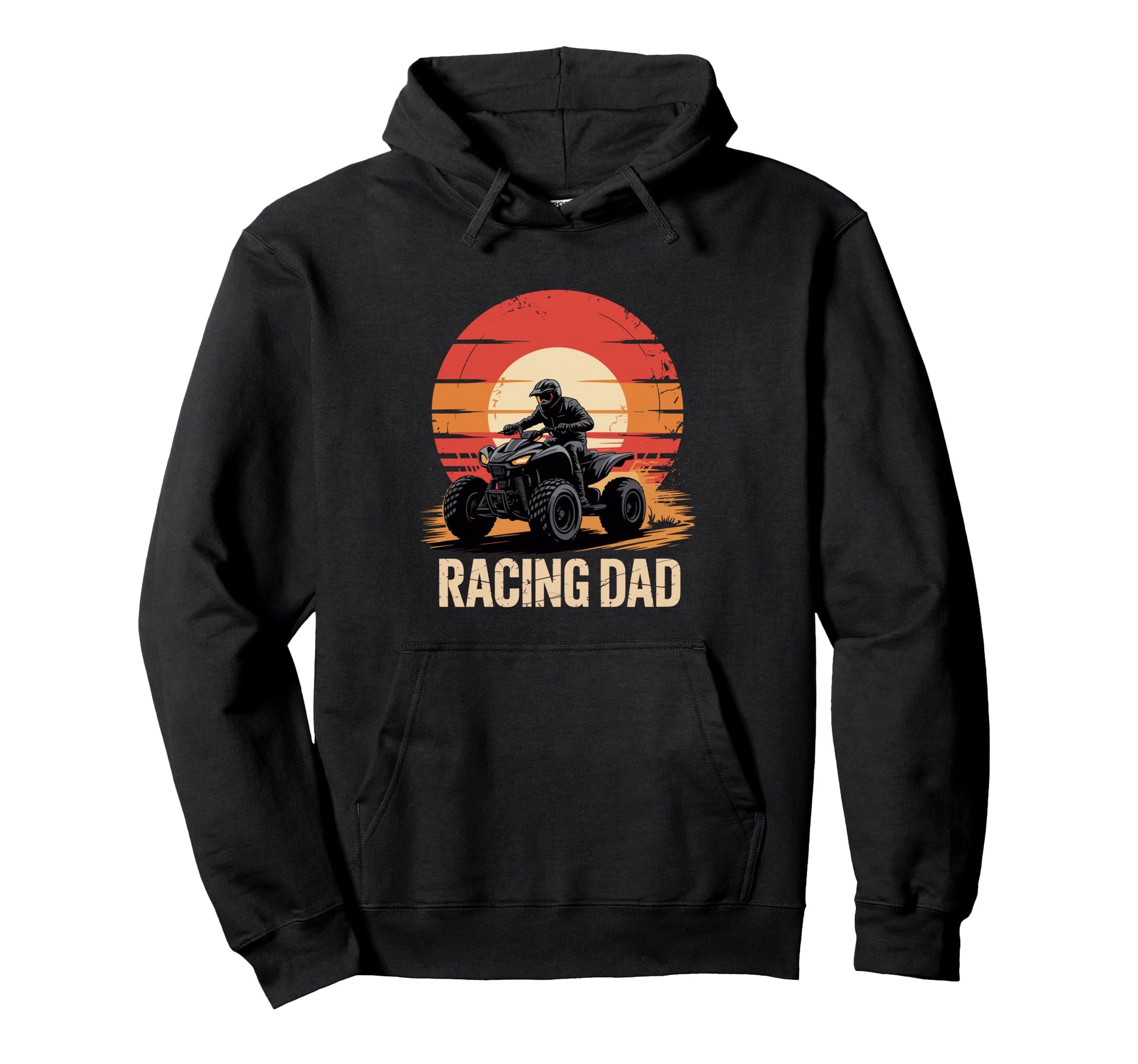 Fathers Day Quad Biker Atv Four Hoodie - Fun Novelty Design Men Women - T-Shirt, Sweatshirt, Hoodie