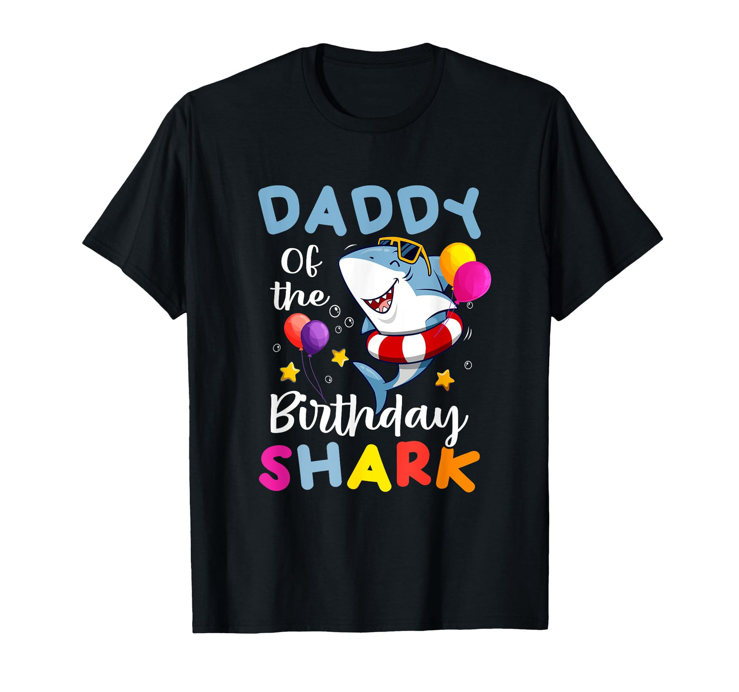 Daddy Shark Birthday Dad Matching T-Shirt - Custom Art Print Men Women - T-Shirt, Sweatshirt, Hoodie
