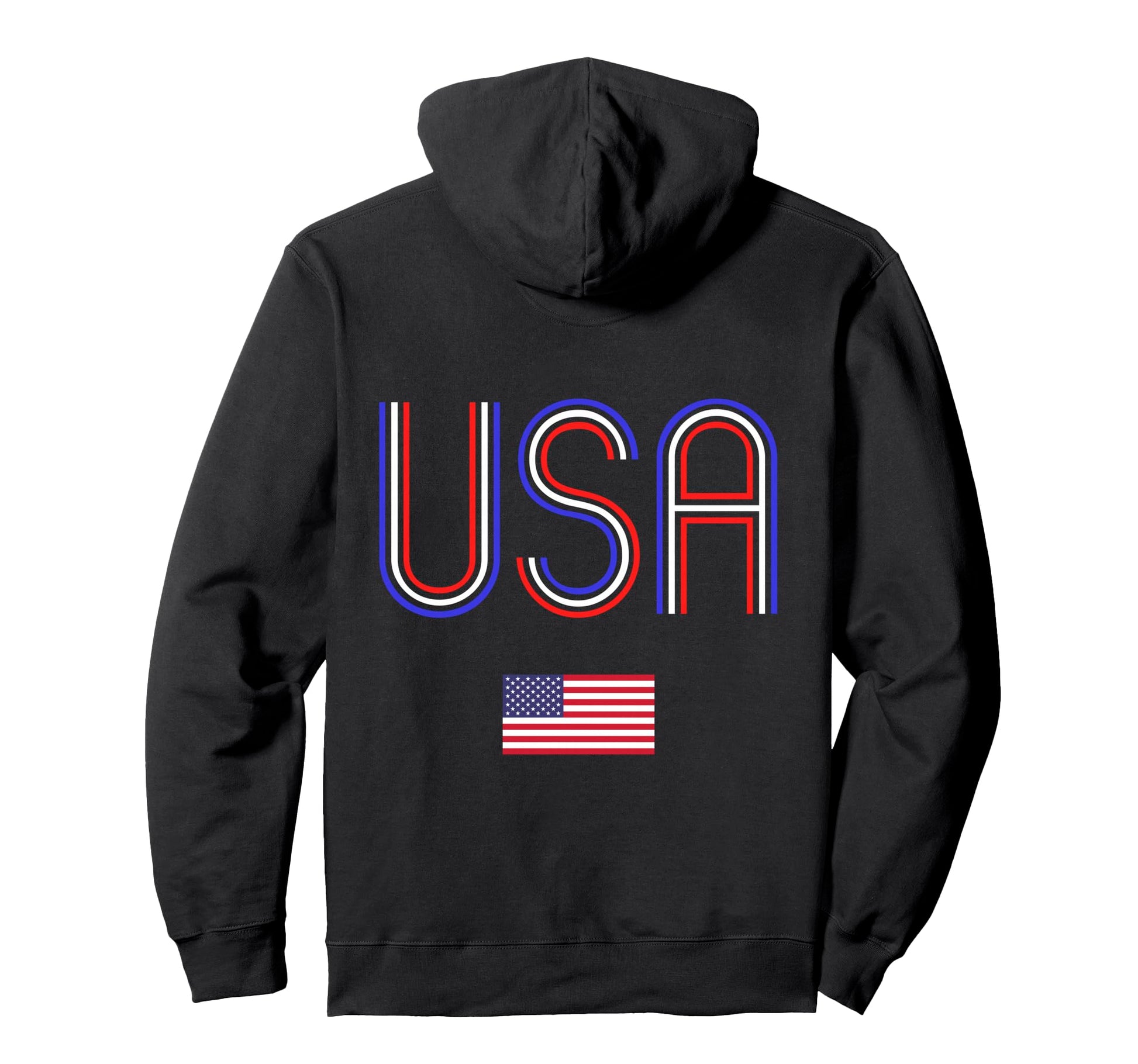 Usa Flag Country Code Proud American Hoodie - Casual Everyday Wear Unisex - T-Shirt, Sweatshirt, Hoodie