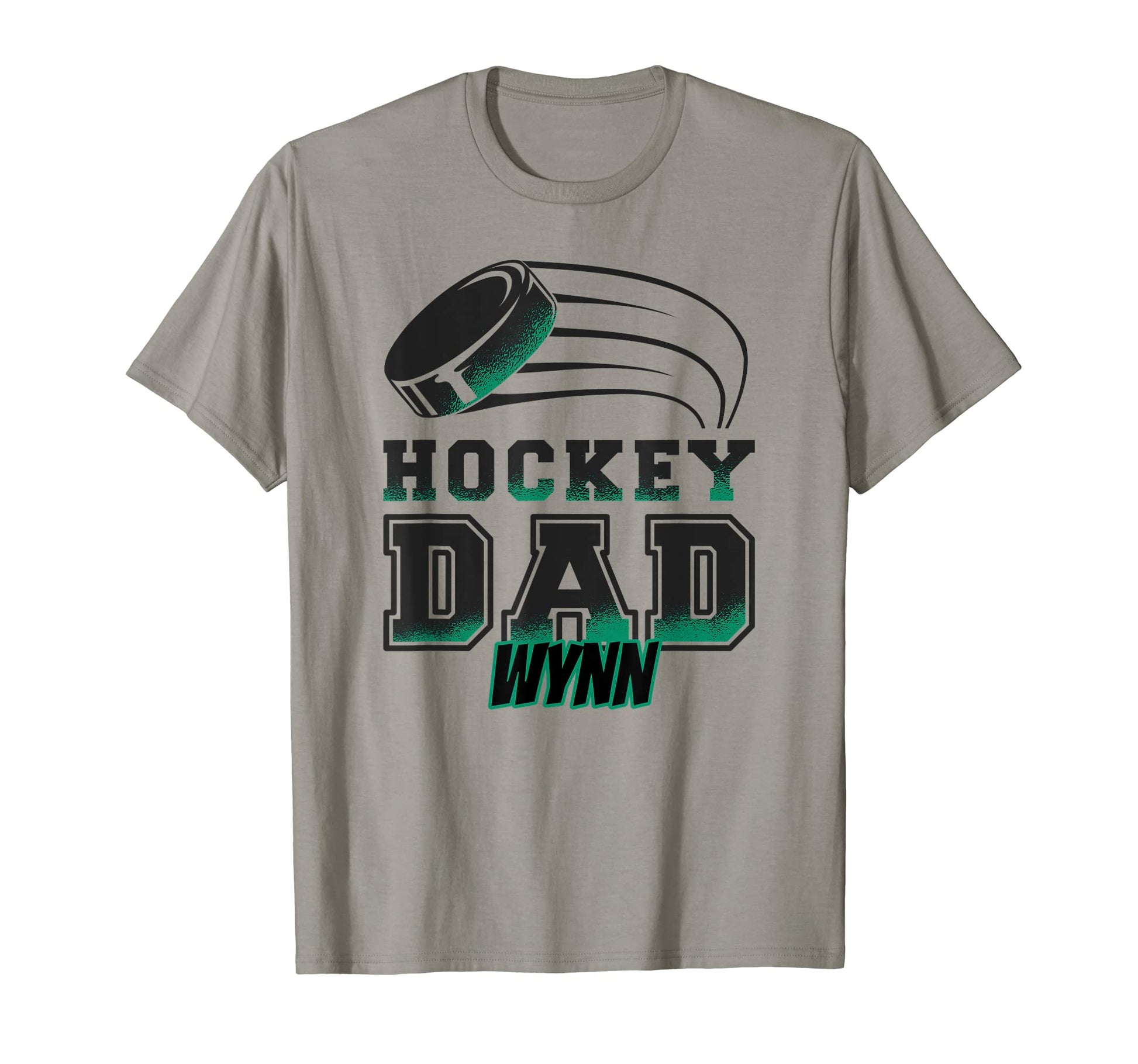 Wynn Hockey Dad Puck Mens T-Shirt - Custom Art Print Unisex - T-Shirt, Sweatshirt, Hoodie