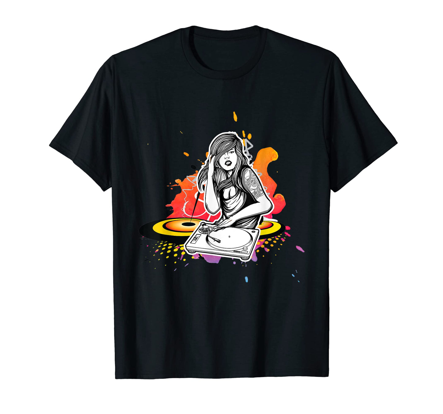 Dj Deejay Music Techno Headphones T-Shirt - Novelty Apparel for Adults - T-Shirt, Sweatshirt, Hoodie