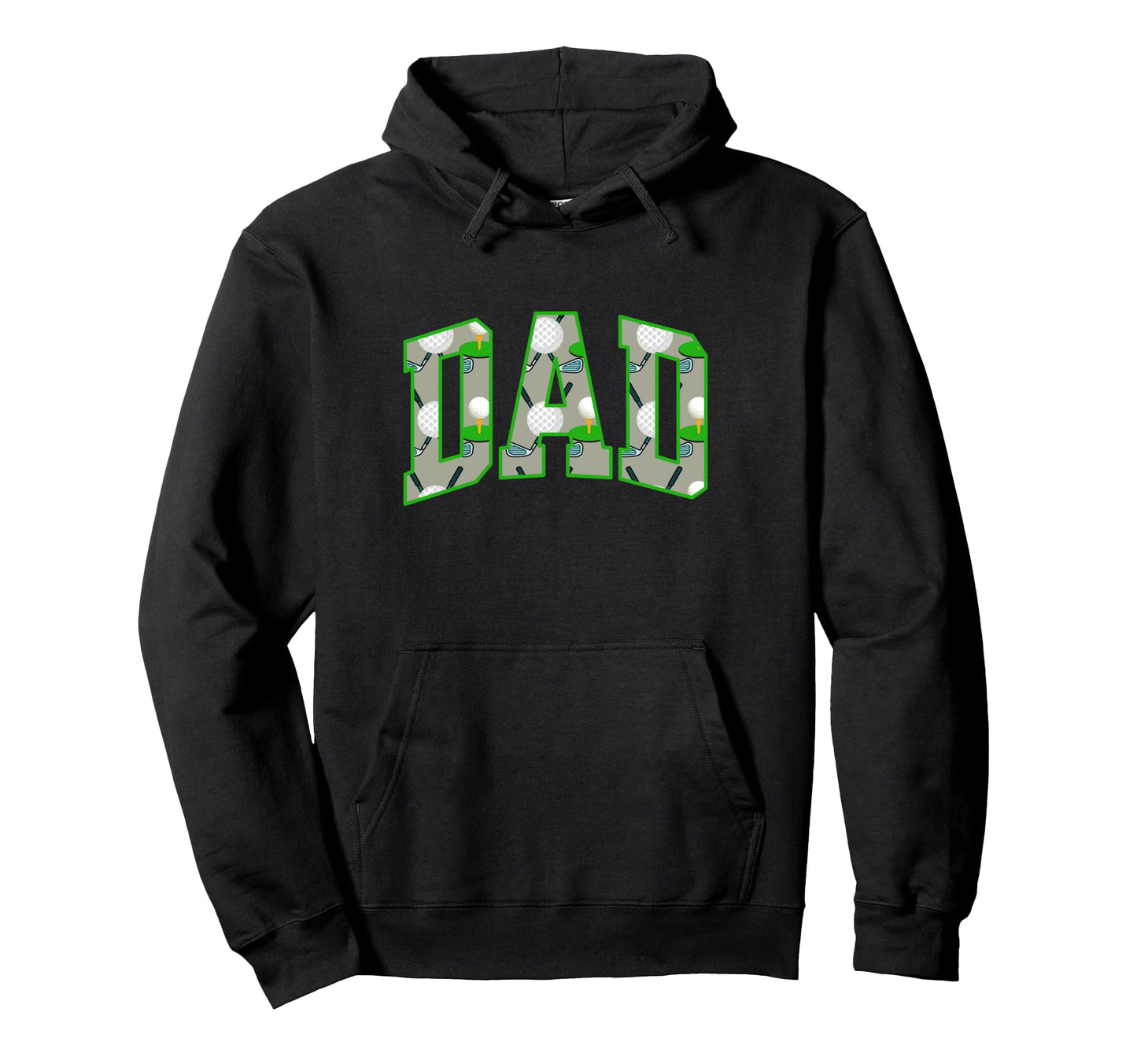 Fun Golf Dad Varsity Letters Clubs Hoodie - Aesthetic Graphic Men Women - T-Shirt, Sweatshirt, Hoodie