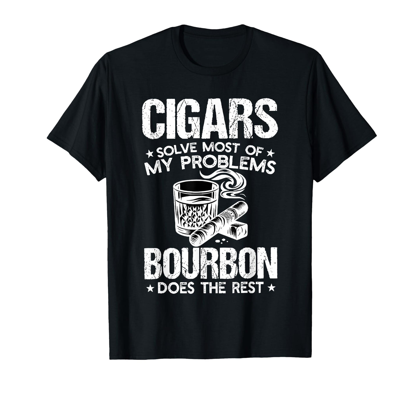Cigars Solve Most My Problems T-Shirt - Fun Novelty Design for Adults - T-Shirt, Sweatshirt, Hoodie