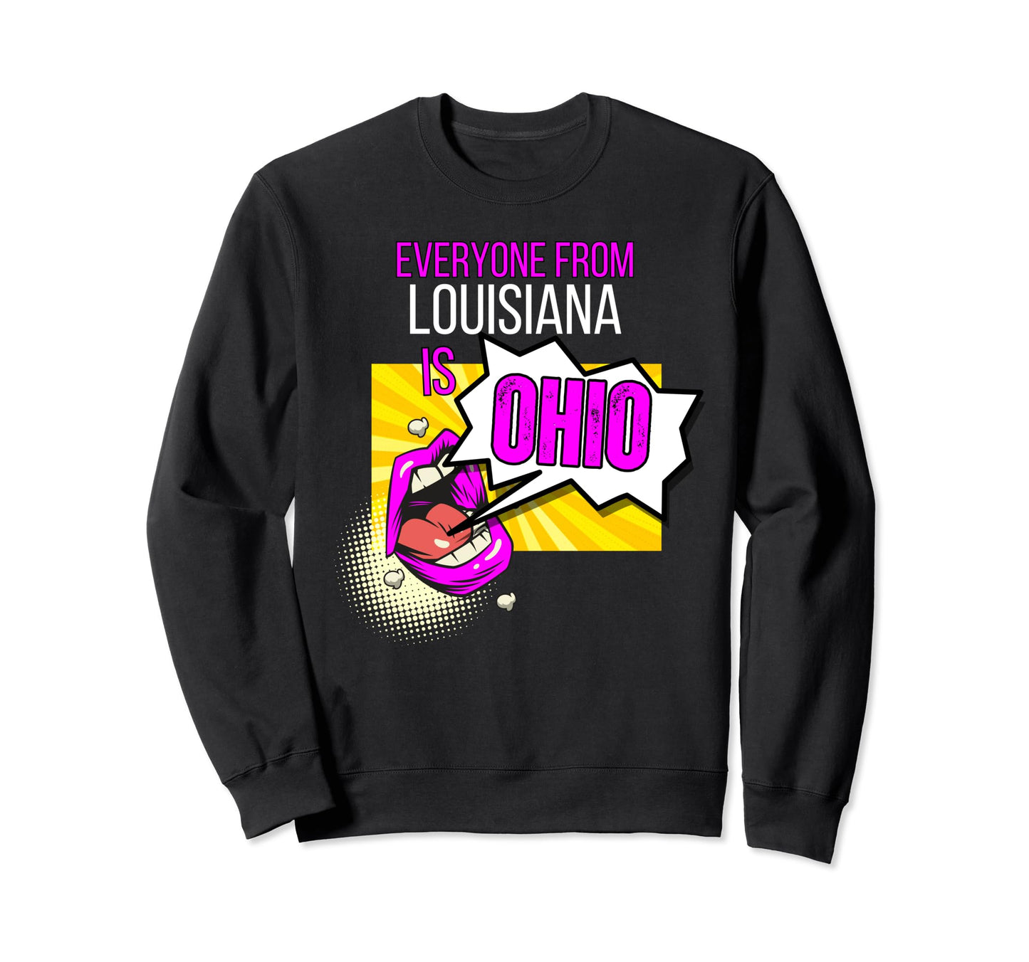 Pop Art Louisiana Ohio Quirky Sweatshirt - Novelty Apparel for Adults - T-Shirt, Sweatshirt, Hoodie