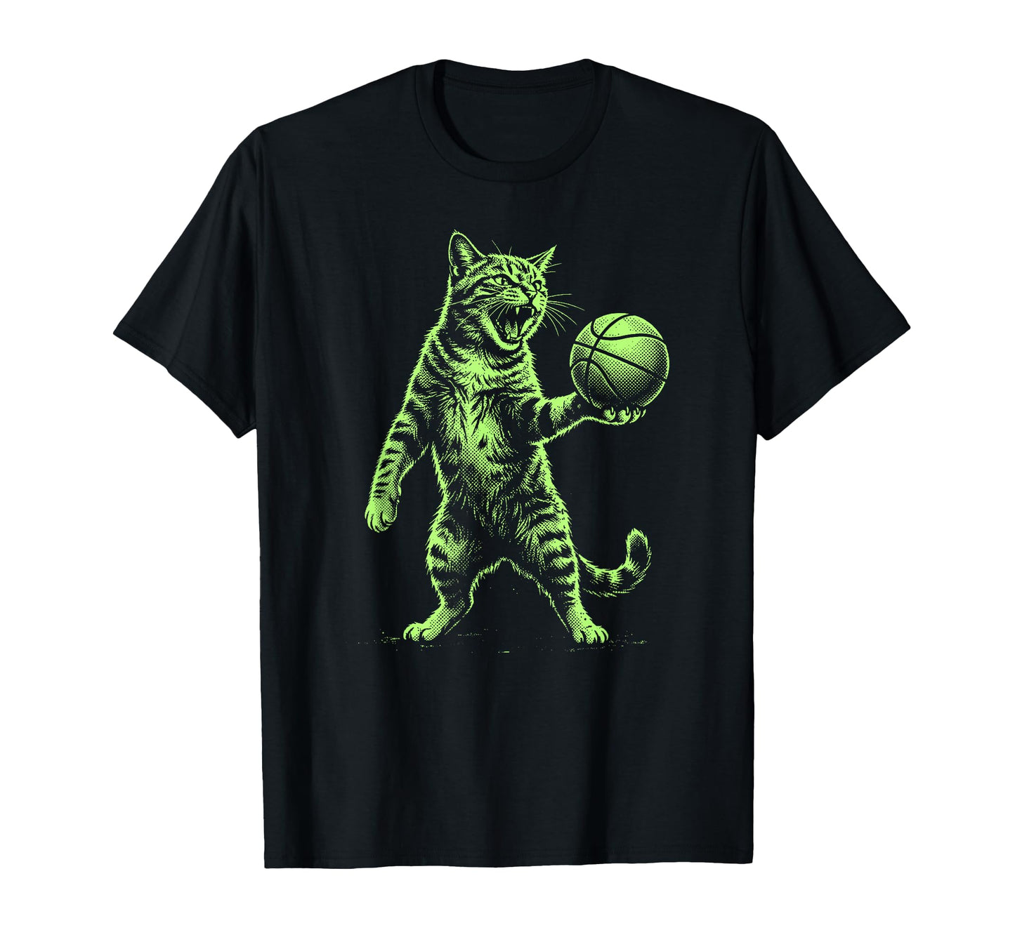 Funny Cat Playing Basketball Cat T-Shirt - Casual Everyday Wear for Adults - T-Shirt, Sweatshirt, Hoodie