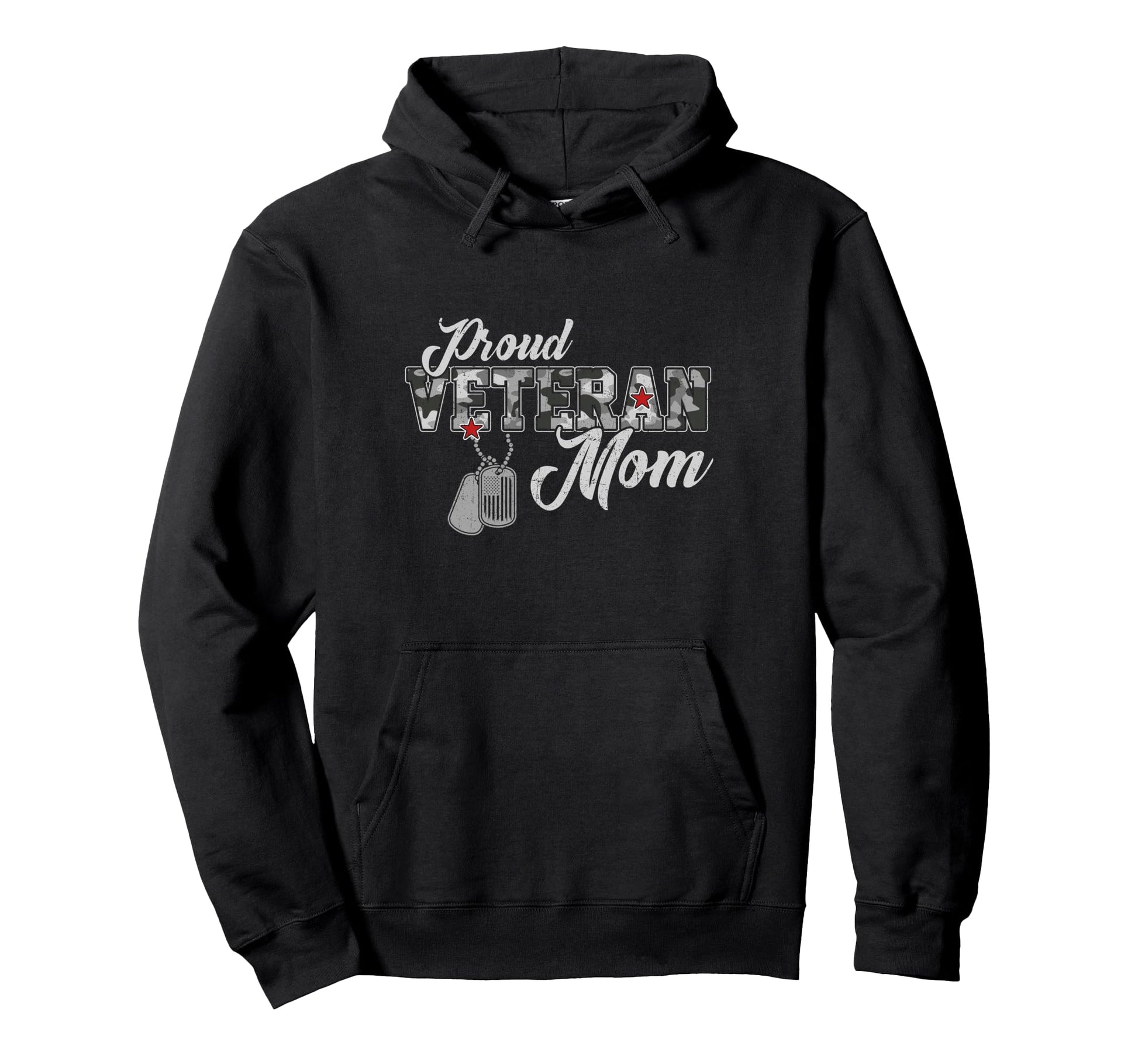 Proud Veteran Mom Camouflage Flag Us Hoodie - Novelty Apparel Men Women - T-Shirt, Sweatshirt, Hoodie