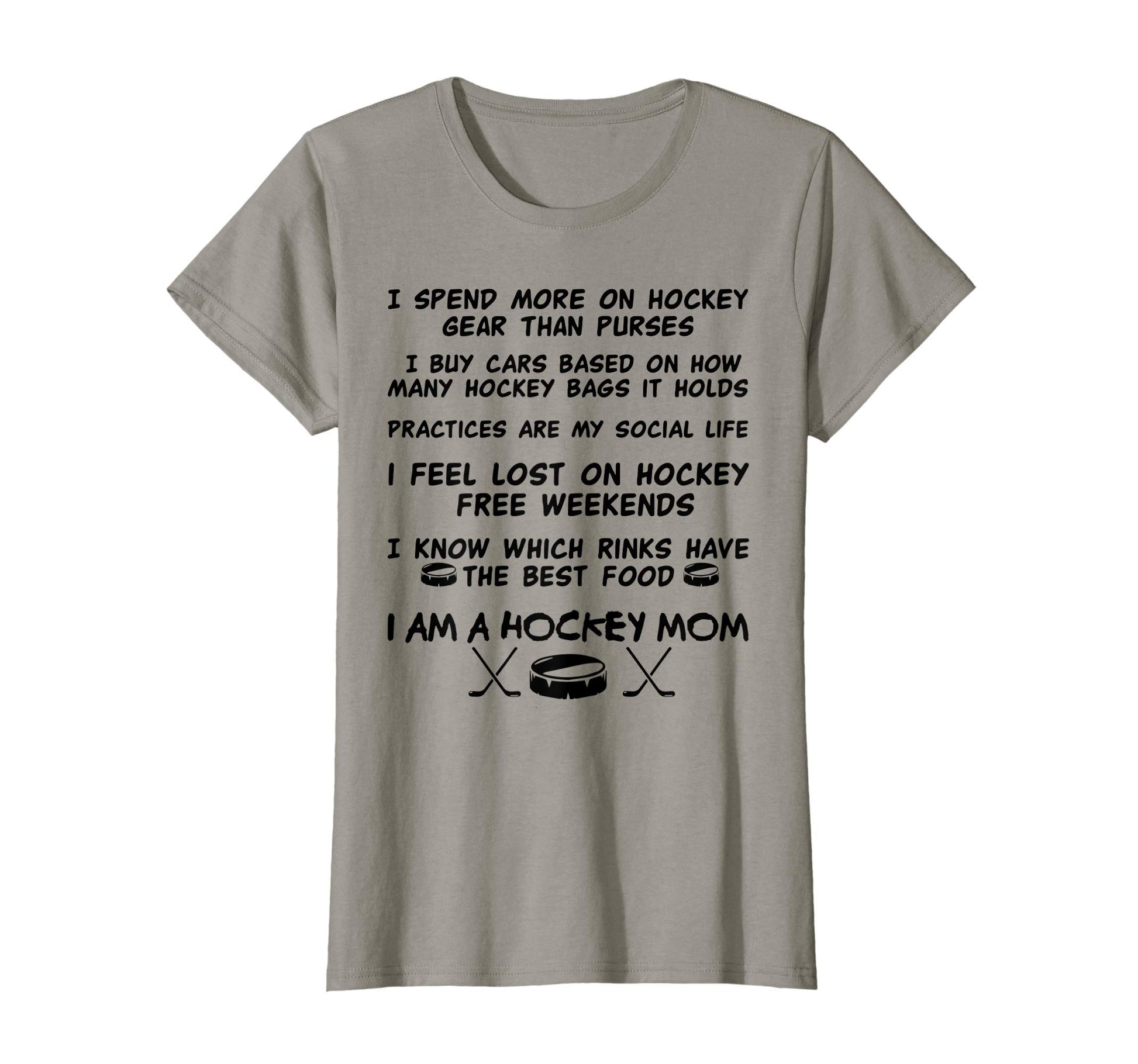 Womens Hockey Mom I Spend More Hockey T-Shirt - Minimalist Print Men Women - T-Shirt, Sweatshirt, Hoodie