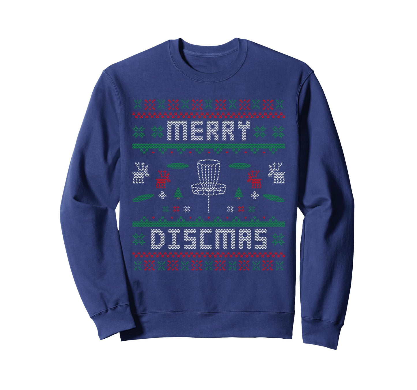 Merry Discmas Disc Golf Ugly Dad Sweatshirt - Streetwear Style for Adults - T-Shirt, Sweatshirt, Hoodie