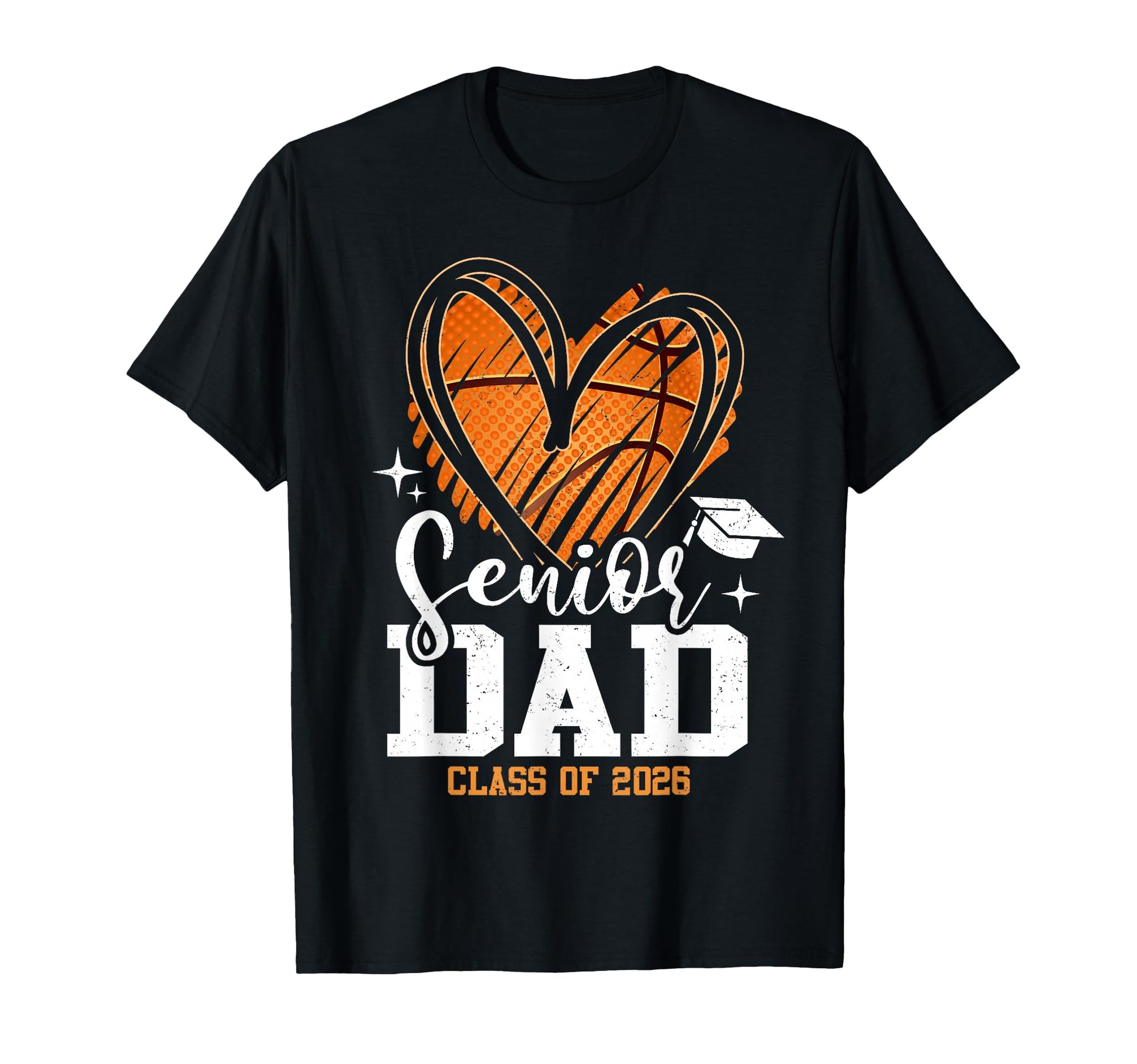 Proud Senior Dad Class 2026 Basketball T-Shirt - Custom Art Print Unisex - T-Shirt, Sweatshirt, Hoodie